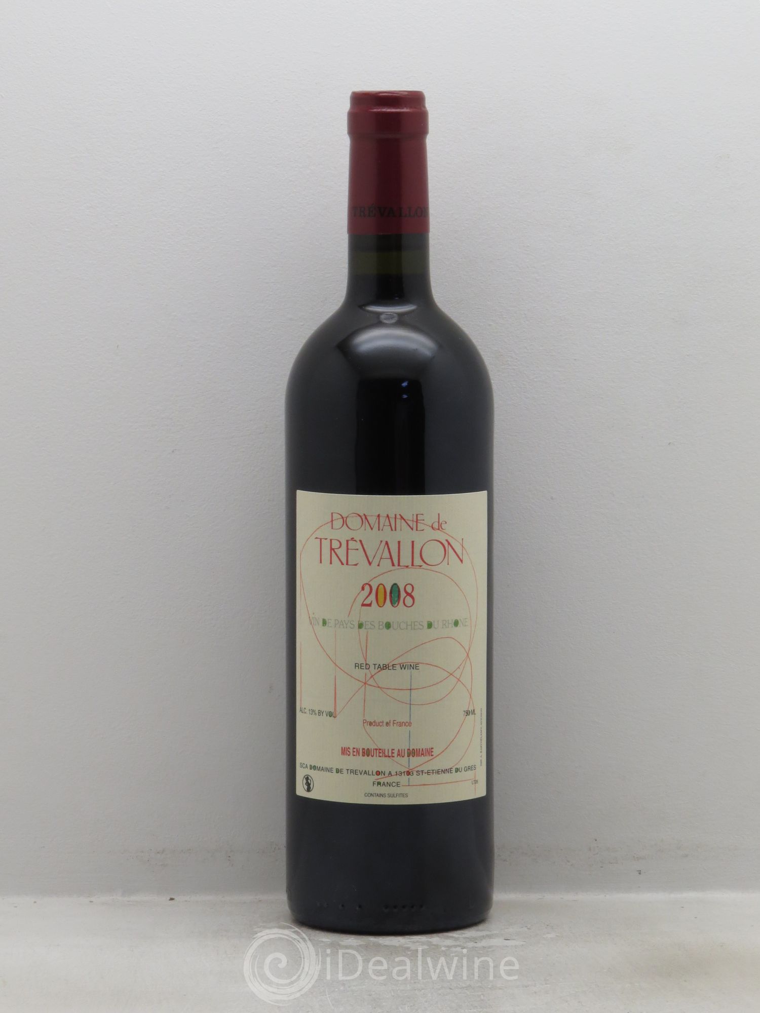 VDP Bouches du Rhône Trévallon (Domaine de) Eloi Dürrbach 2008 - Lot de 6 bouteilles - 0