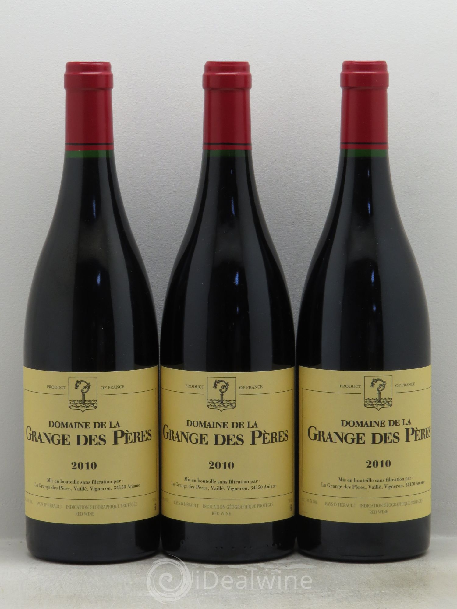 Pays d'Hérault Grange des Pères Laurent Vaillé 2010 - Lot de 3 bouteilles - 0