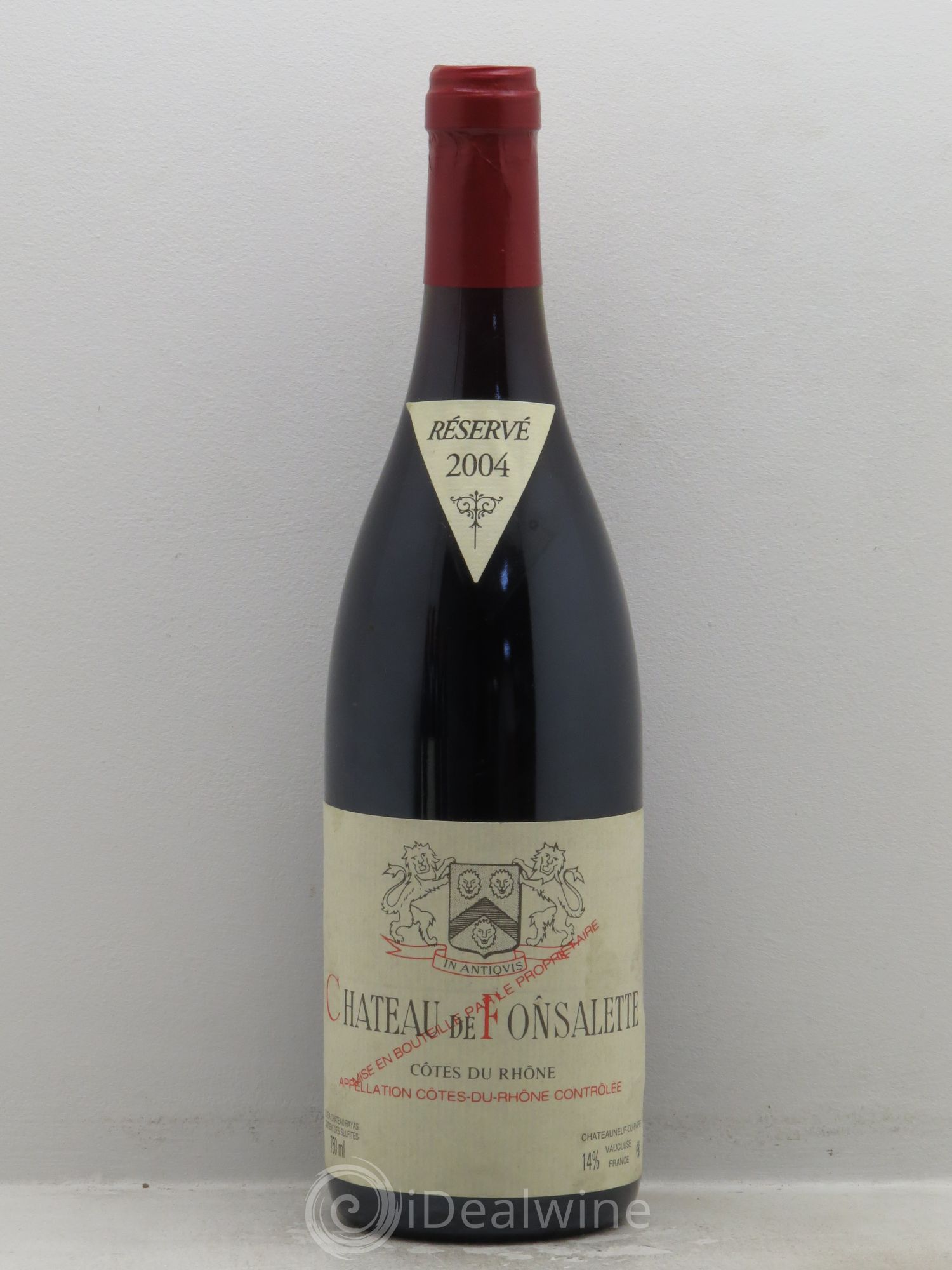 Côtes-du-Rhône Château de Fonsalette Emmanuel Reynaud 2004 - Lot de 1 bouteille - 0