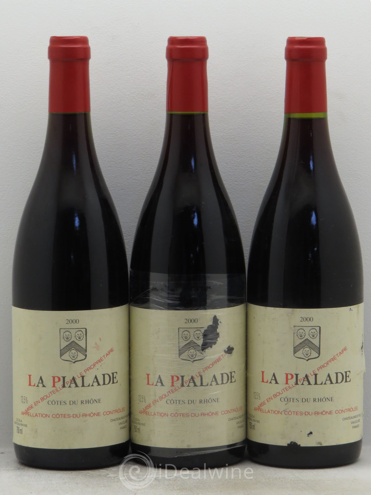 Côtes-du-Rhône La Pialade Emmanuel Reynaud 2000 - Lot de 3 bouteilles - 0