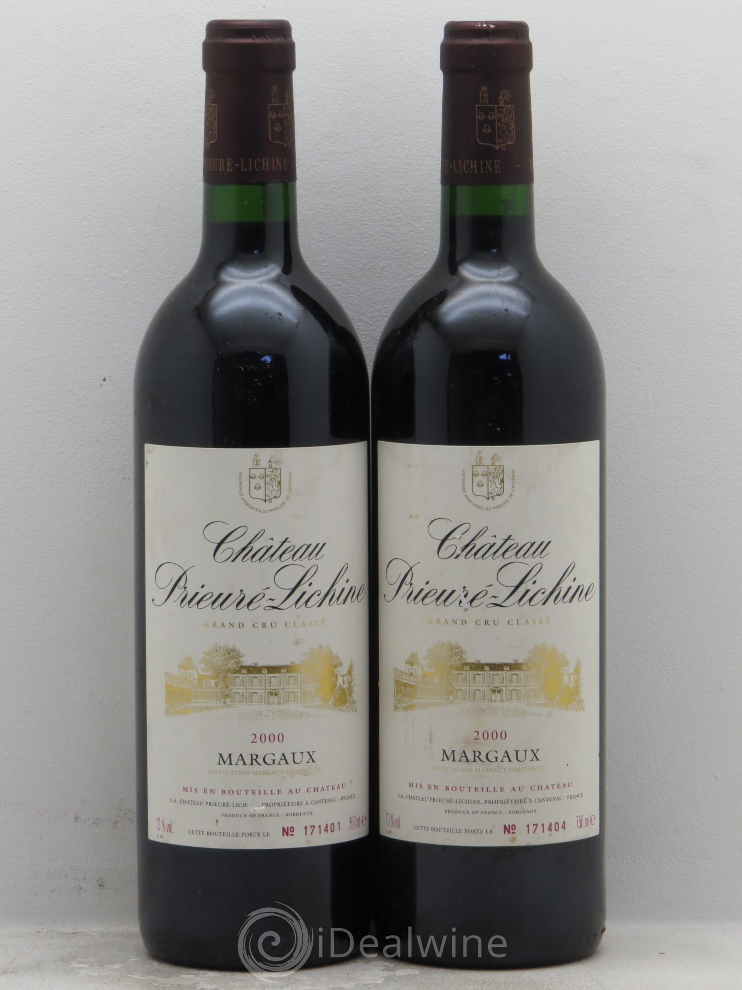 Château Prieuré Lichine 4ème Grand Cru Classé 2000 - Lot de 2 bouteilles - 0