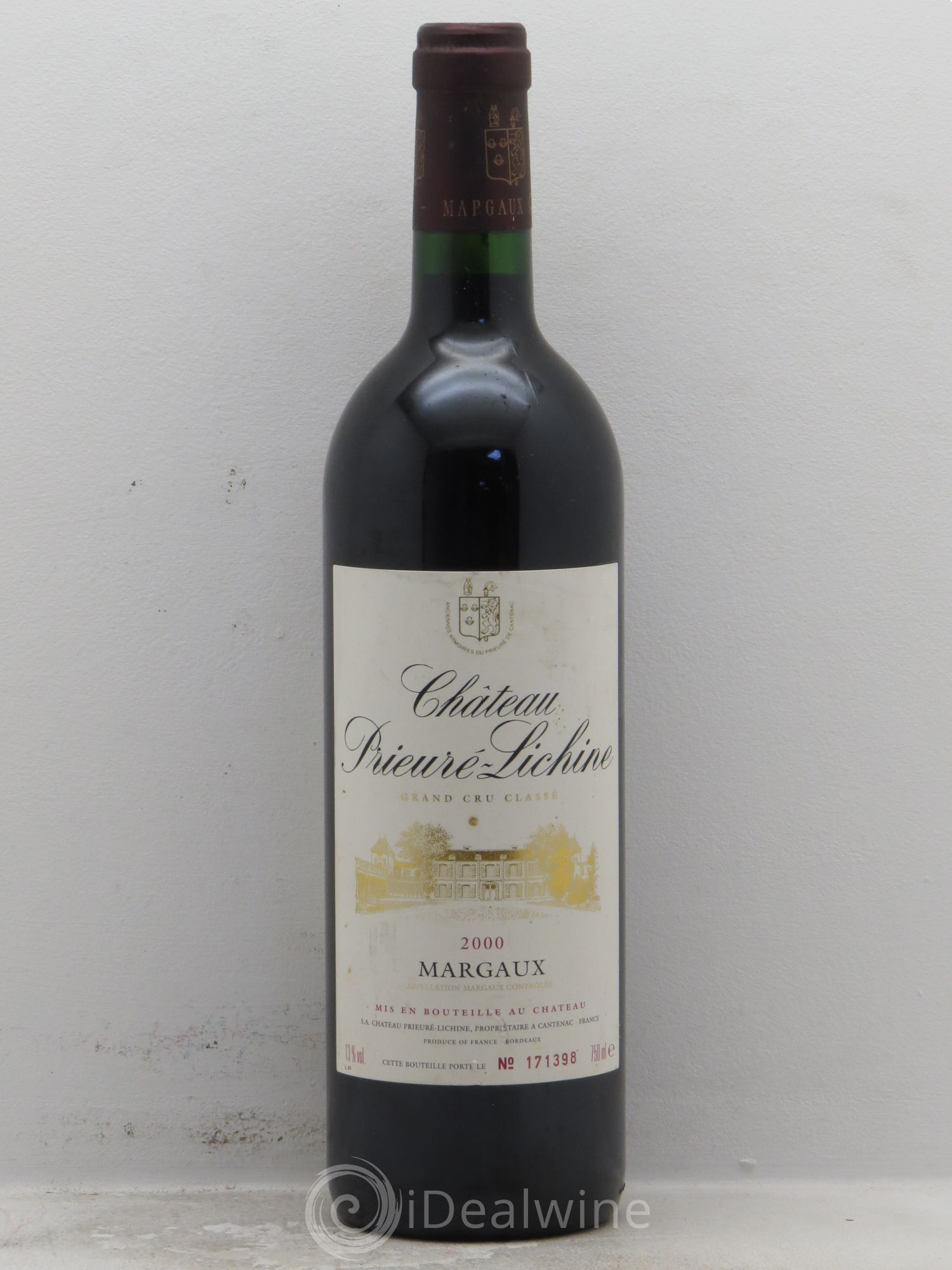 Château Prieuré Lichine 4ème Grand Cru Classé 2000 - Lot de 1 bouteille - 0
