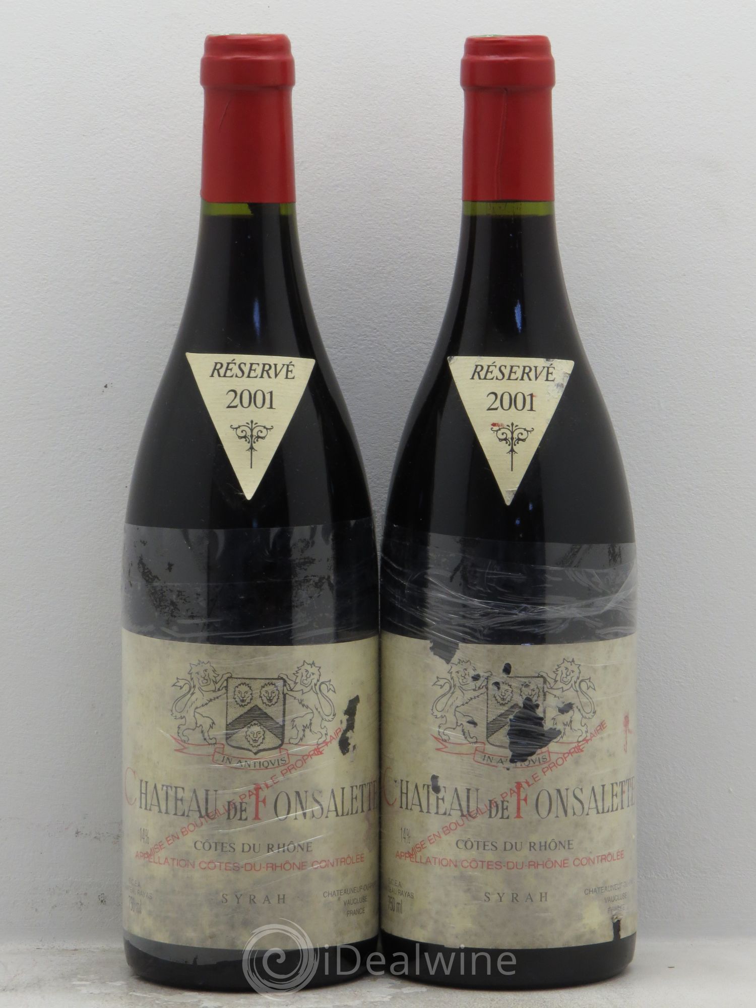 Côtes-du-Rhône Cuvée Syrah Château de Fonsalette 2001 - Lot de 2 bouteilles - 0