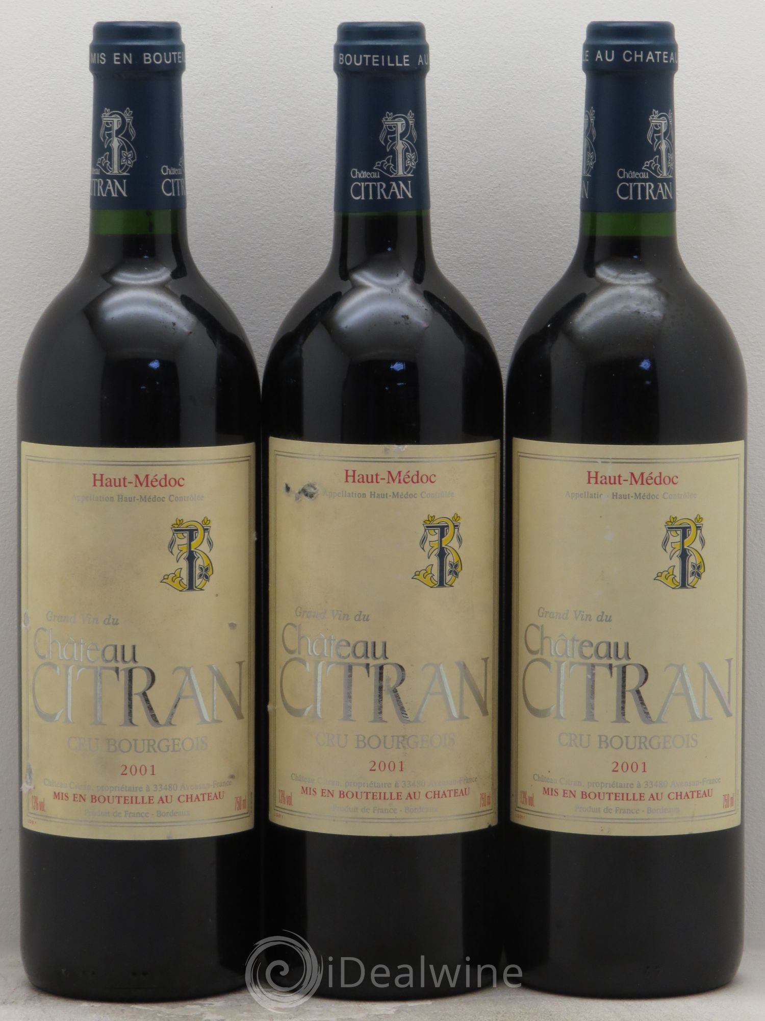 Château Citran Cru Bourgeois 2001 - Lot de 3 bouteilles - 0