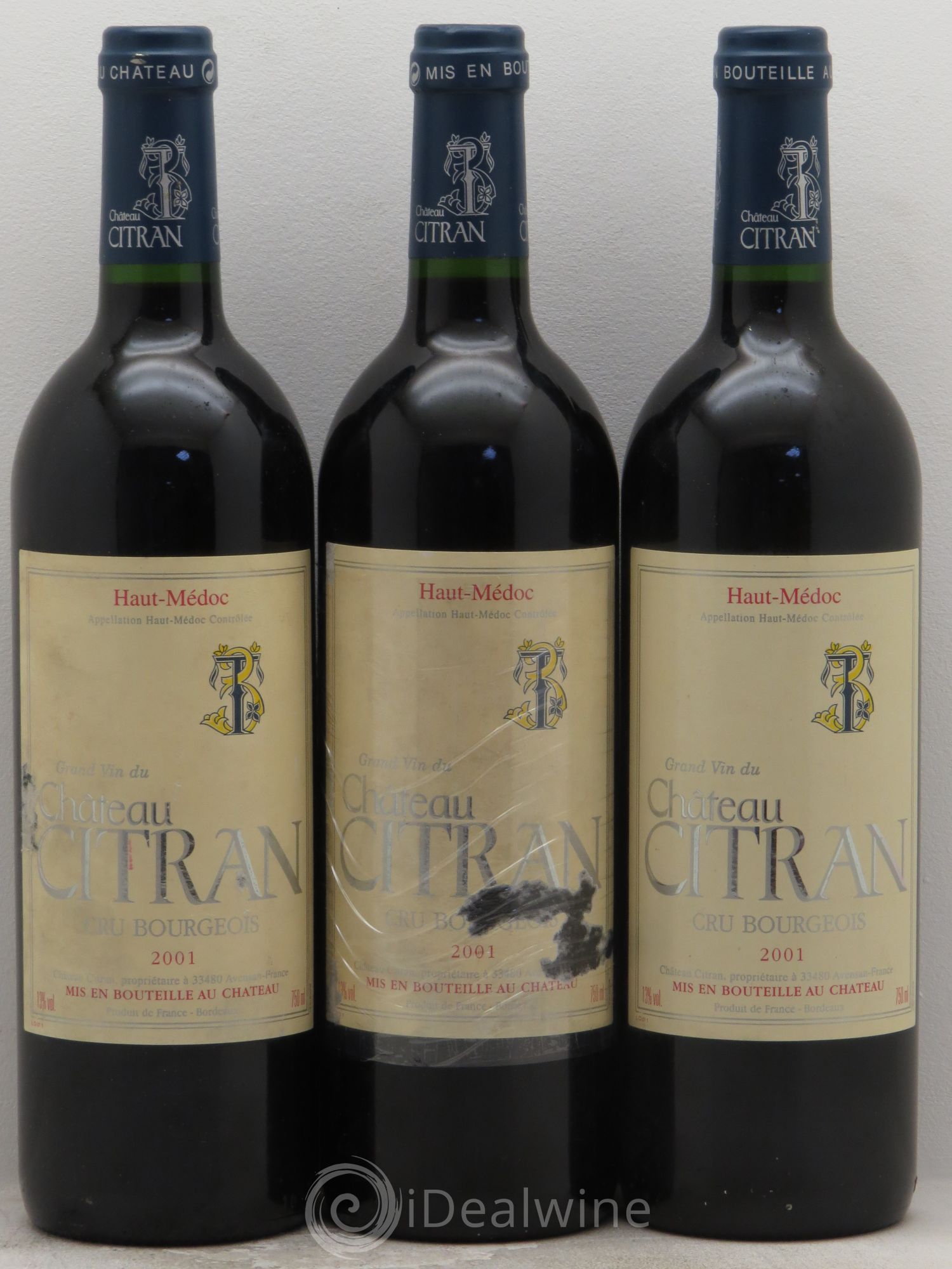 Château Citran Cru Bourgeois 2001 - Lot de 3 bouteilles - 0