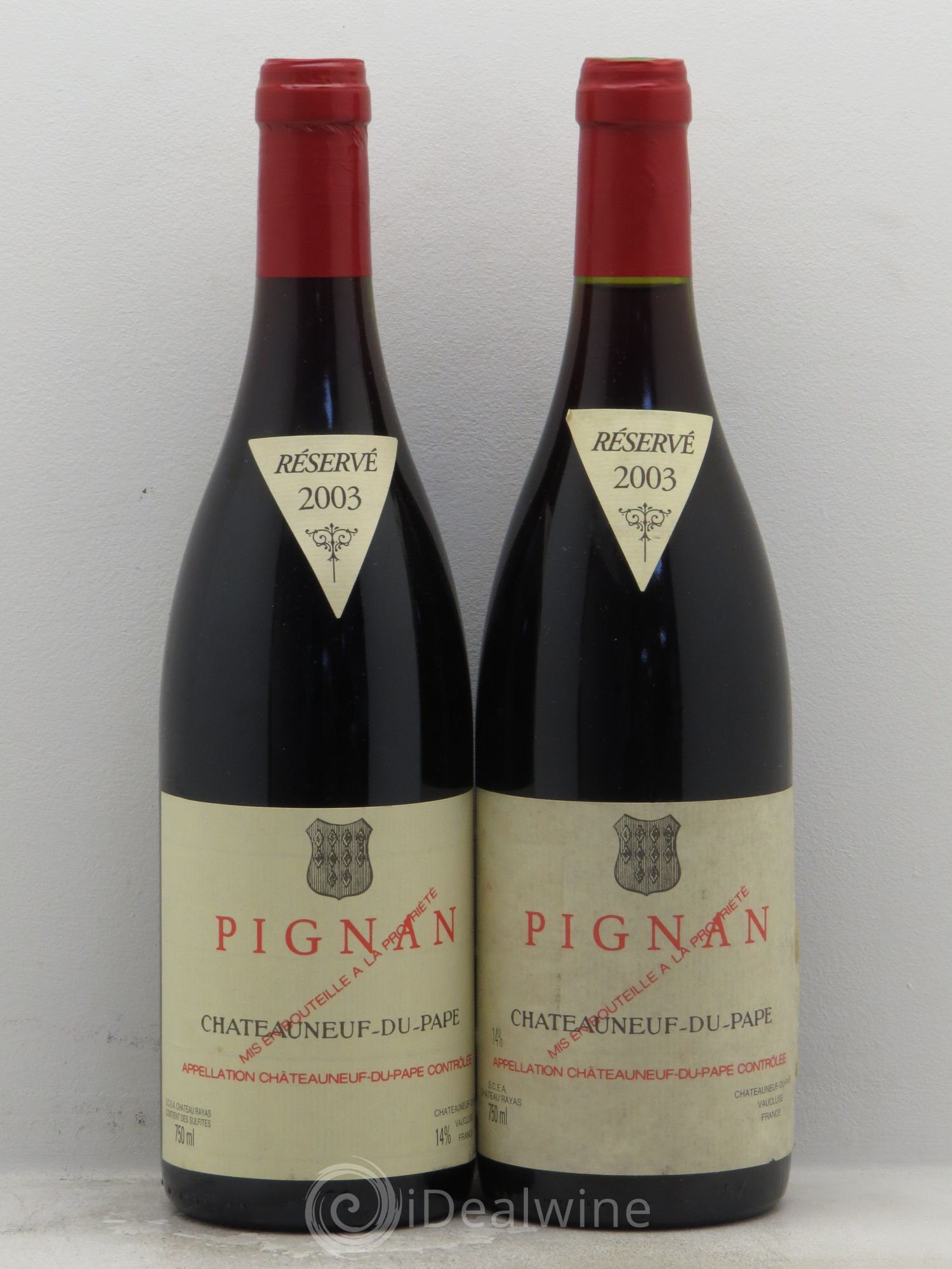 Châteauneuf-du-Pape Pignan Emmanuel Reynaud 2003 - Lot de 2 bouteilles - 0