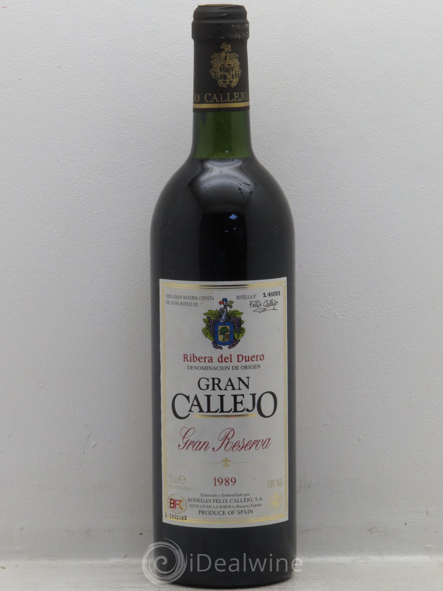 Ribera Del Duero DO Gran Callejo Gran Reserva Félix Callejo 1989 - Posten von 1 Flasche - 0