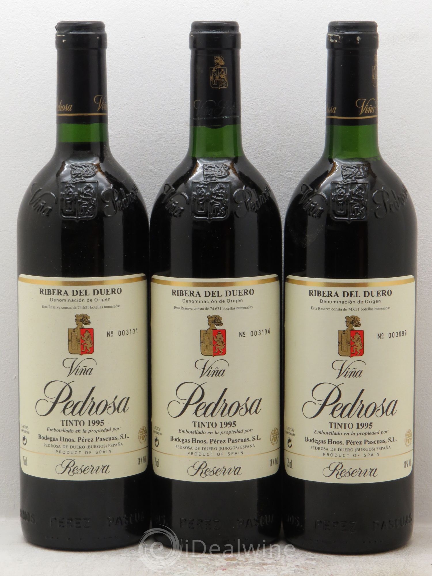 Ribera Del Duero DO Vina Pedrosa Tinto Reserva Hnos Perez Pascuas 1995 - Posten von 3 Flaschen - 0
