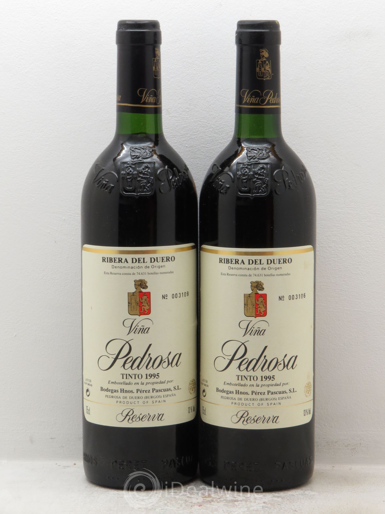 Ribera Del Duero DO Vina Pedrosa Tinto Reserva Hnos Perez Pascuas 1995 - Posten von 2 Flaschen - 0