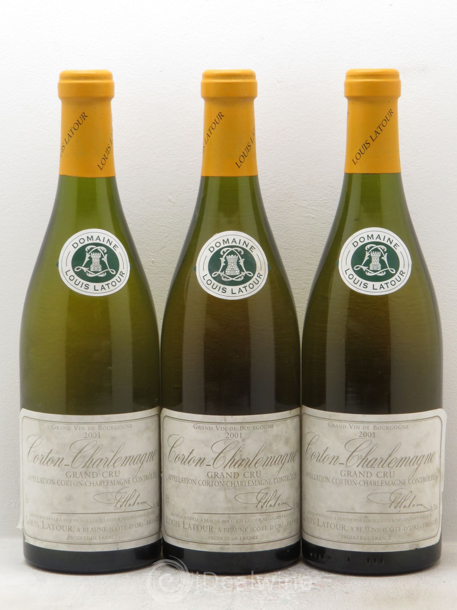 Corton-Charlemagne Grand Cru Louis Latour 2001 - Lot de 3 bouteilles - 0