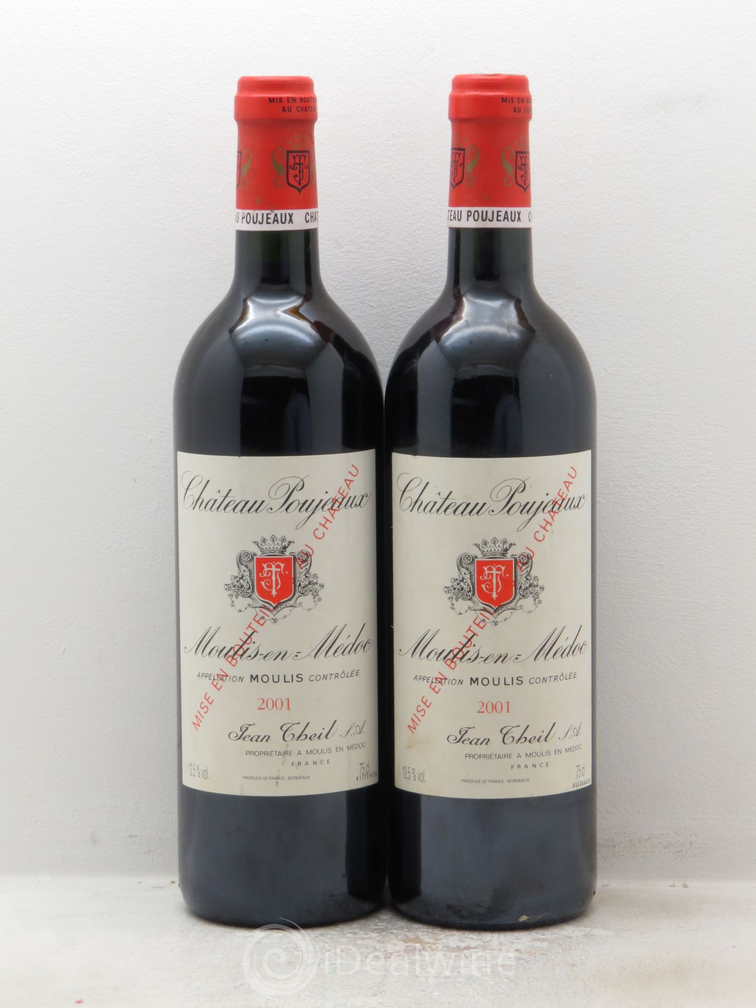 Château Poujeaux 2001 - Lot de 2 bouteilles - 0