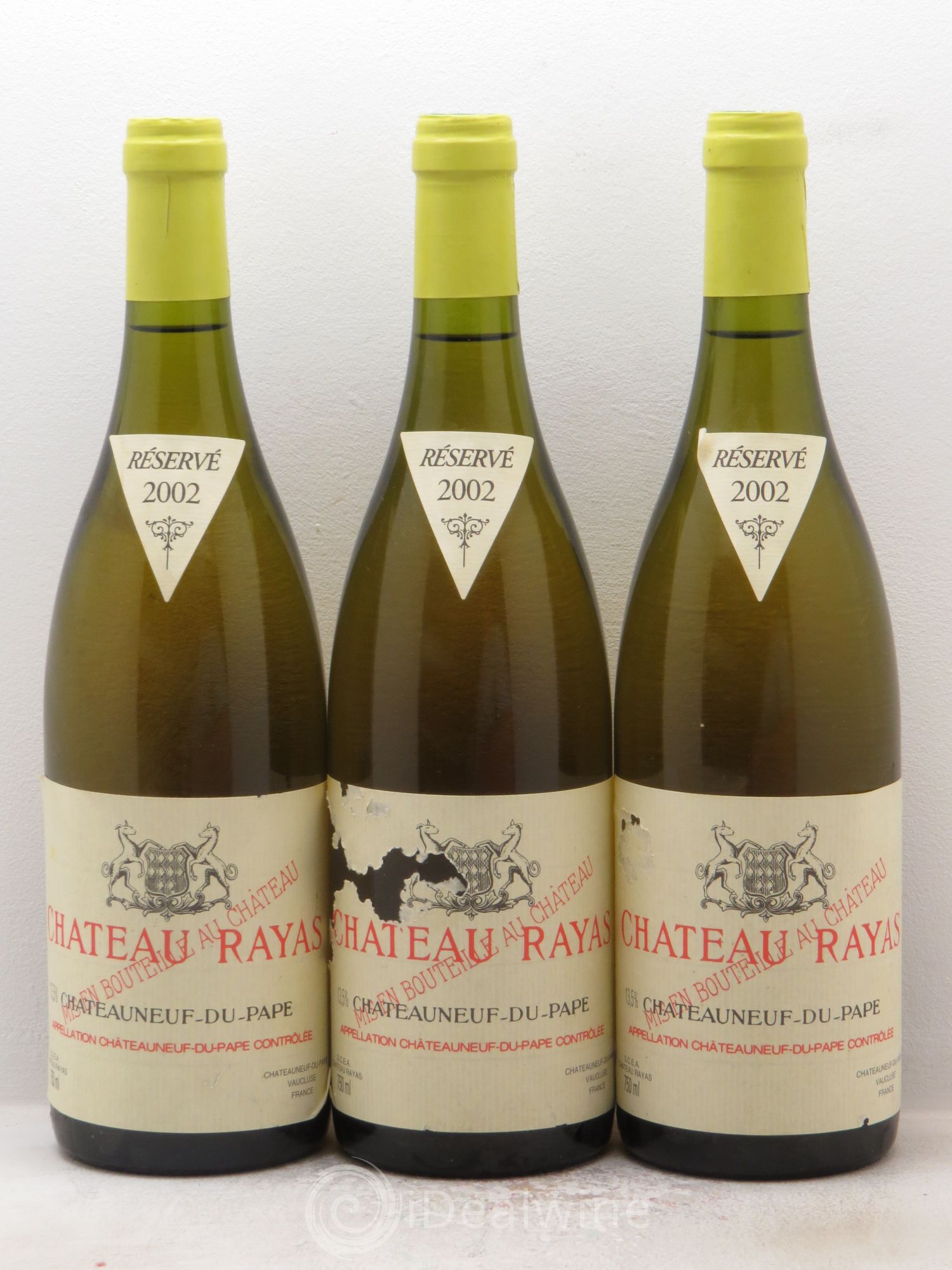 Châteauneuf-du-Pape Château Rayas Emmanuel Reynaud 2002 - Lot de 3 bouteilles - 0