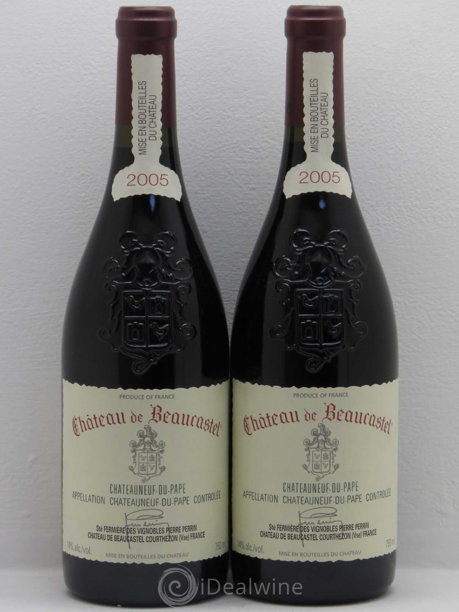 Châteauneuf-du-Pape Château de Beaucastel Famille Perrin 2005 - Lot de 2 bouteilles - 0