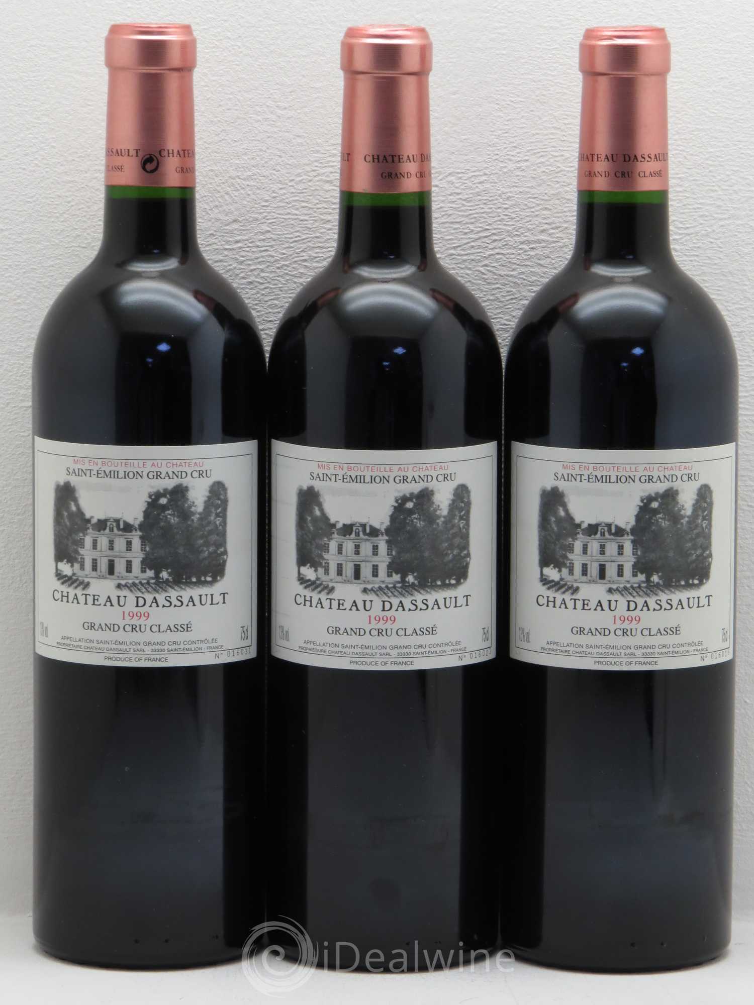 Château Dassault Grand Cru Classé 1999 - Lot de 3 bouteilles - 0