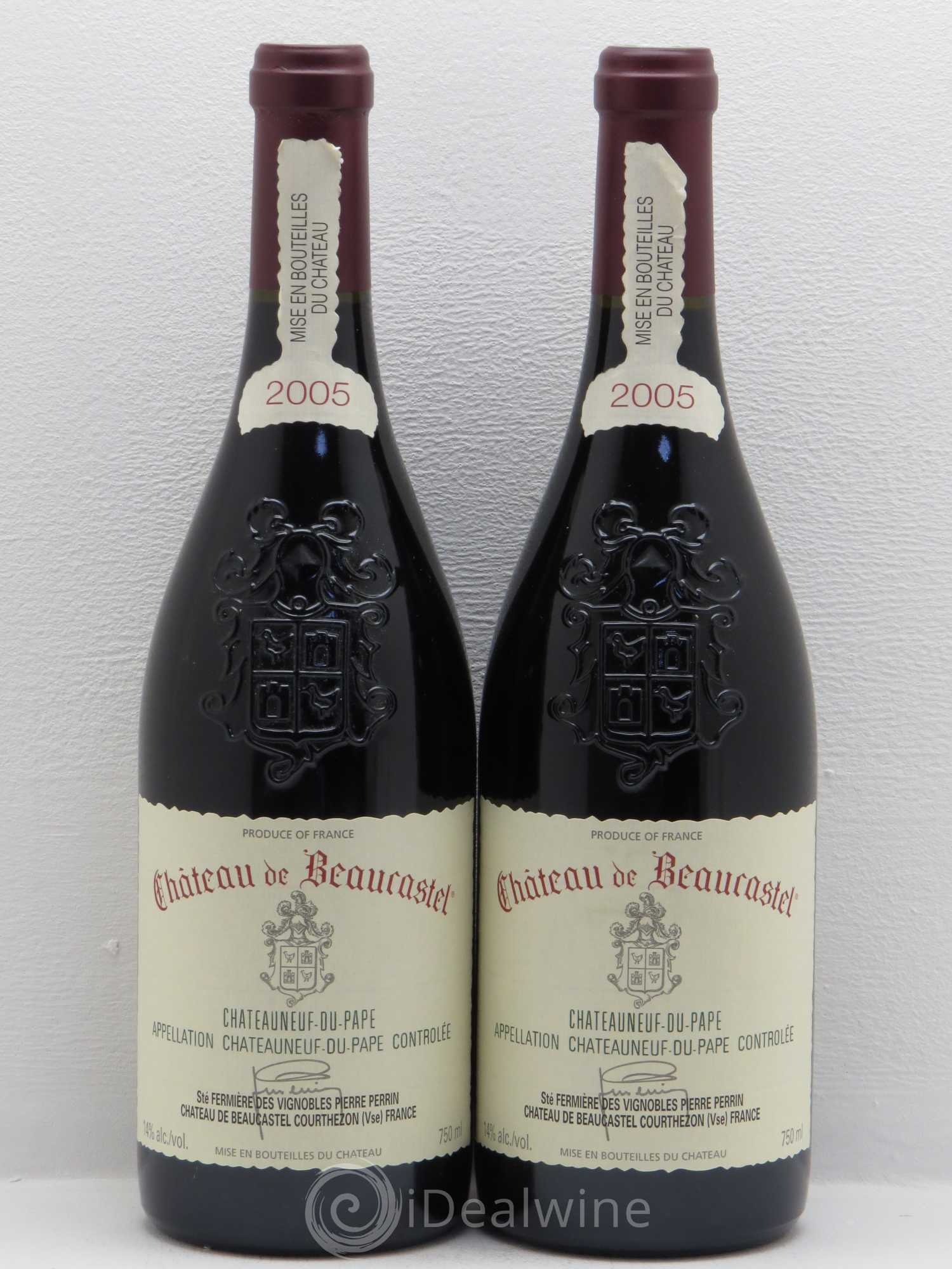 Châteauneuf-du-Pape Château de Beaucastel Famille Perrin 2005 - Lot de 2 bouteilles - 0