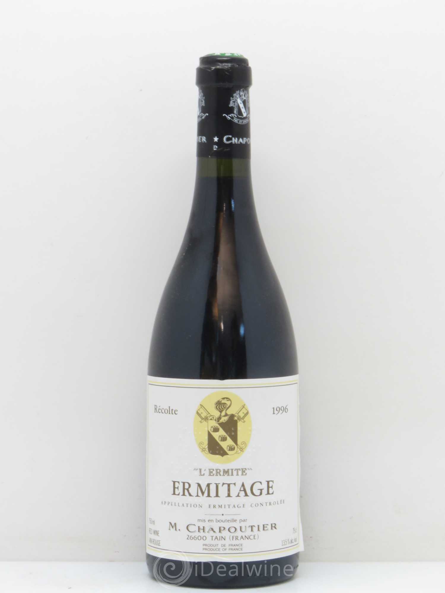 Hermitage Ermitage l'Ermite Chapoutier 1996 - Lot de 1 bouteille - 0