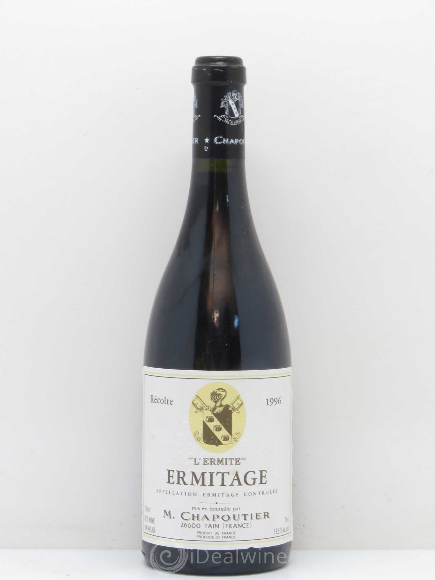 Hermitage Ermitage l'Ermite Chapoutier 1996 - Lot de 1 bouteille - 0