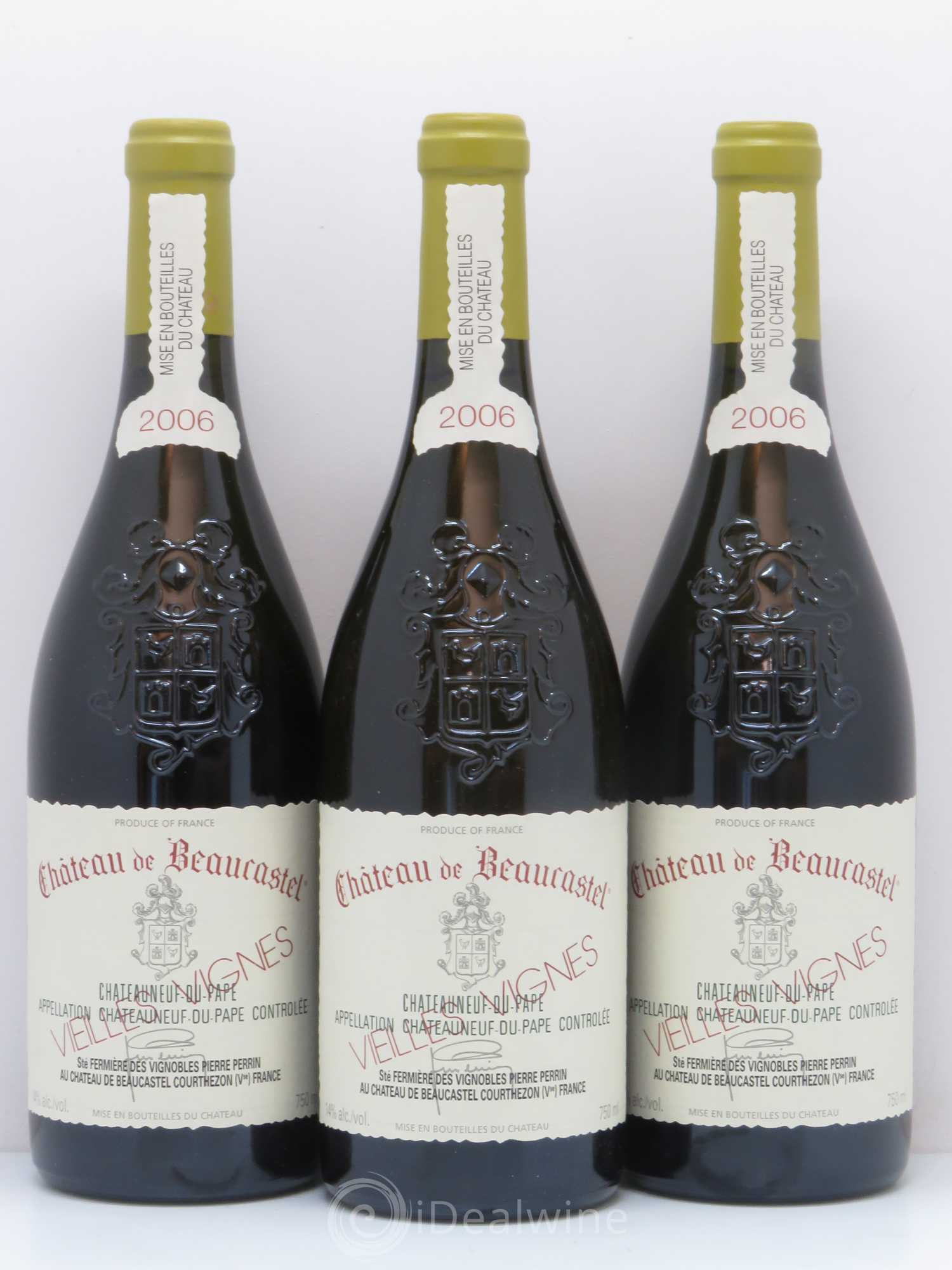 Châteauneuf-du-Pape Château de Beaucastel Vieilles vignes Roussanne Famille Perrin 2006 - Lot de 6 bouteilles - 1