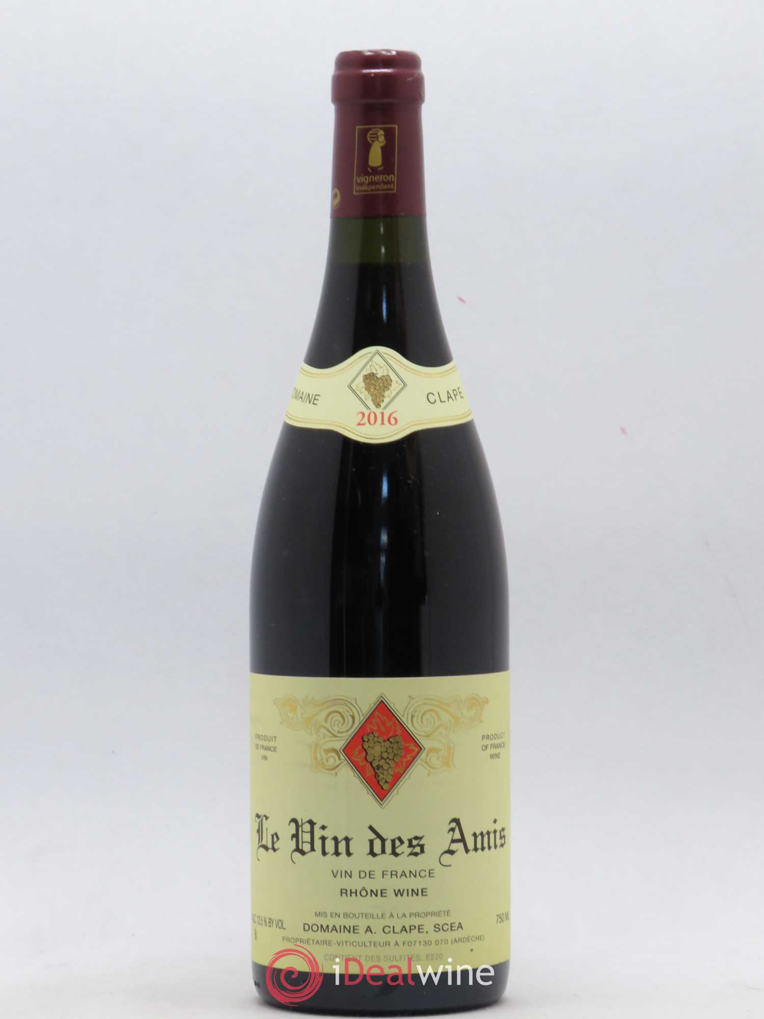 Vin de France Le Vin des Amis Auguste Clape 2016 - Lot de 1 bouteille - 0