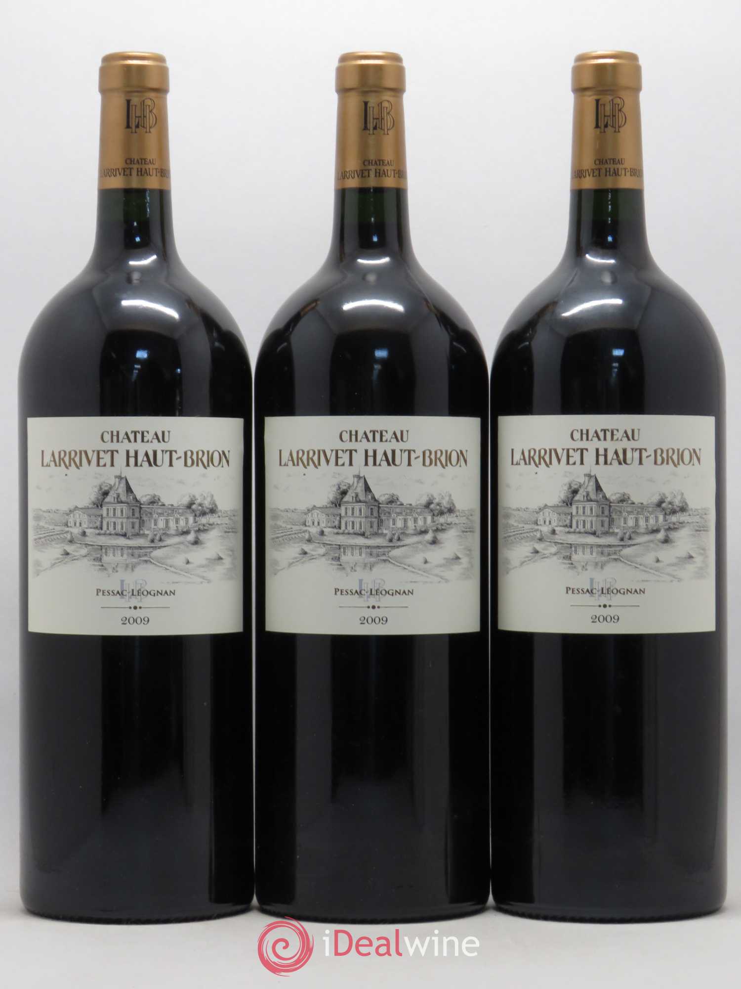 Château Larrivet Haut-Brion 2009 - Lot de 3 magnums - 0