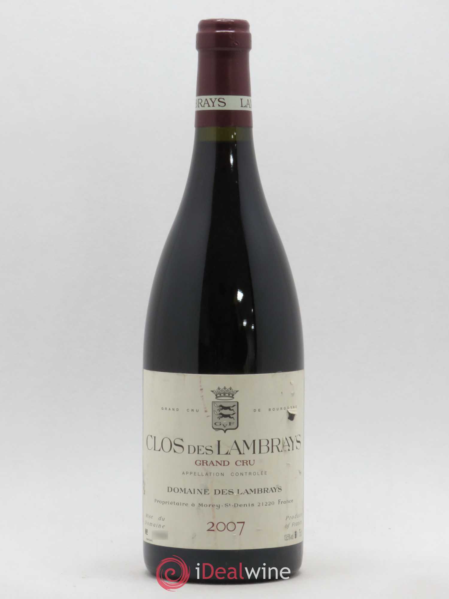 Clos des Lambrays Grand Cru Domaine des Lambrays 2007 - Lot de 1 bouteille - 0