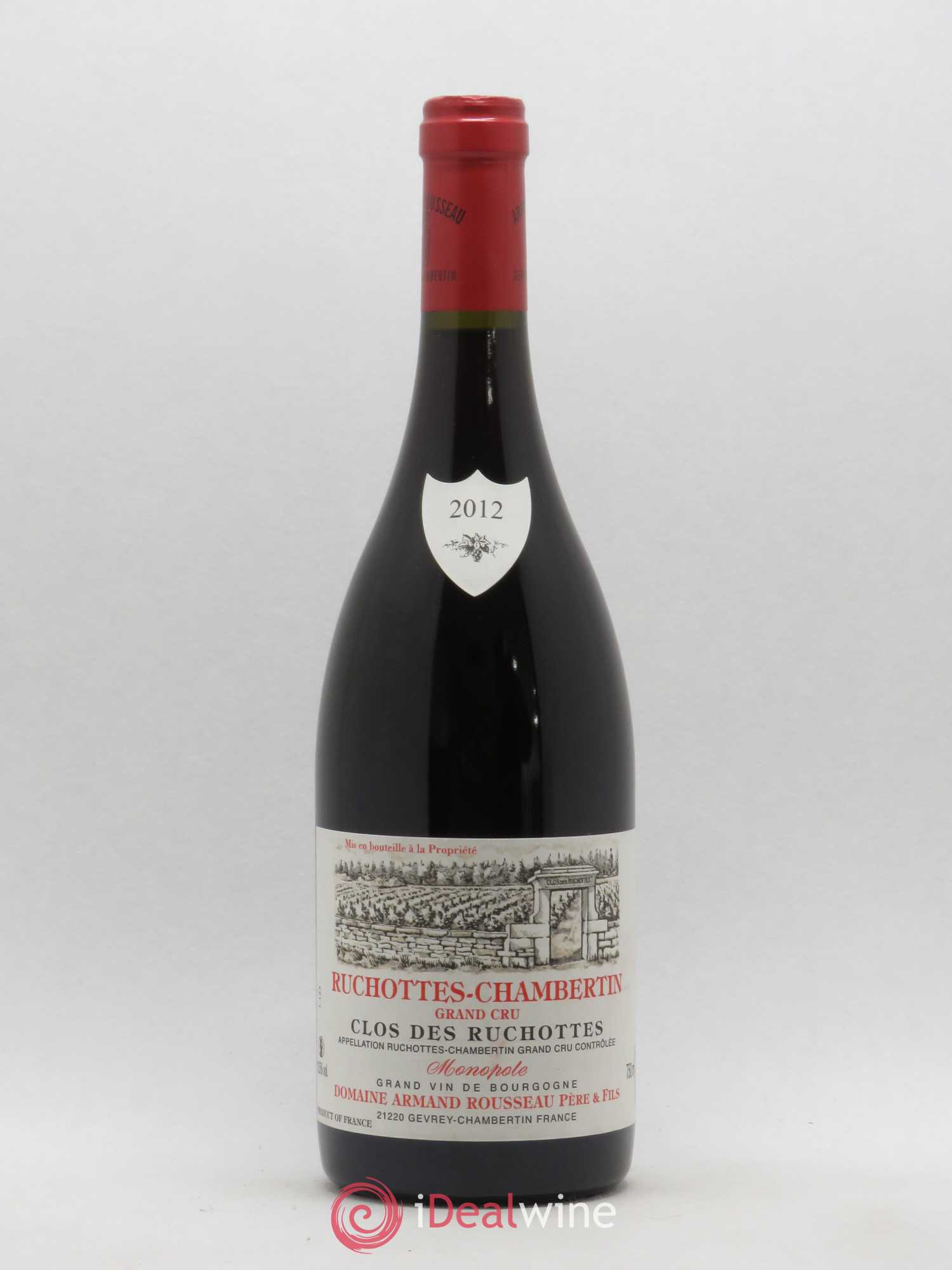 Ruchottes-Chambertin Grand Cru Clos des Ruchottes Armand Rousseau (Domaine) 2012 - Lot de 1 bouteille - 0