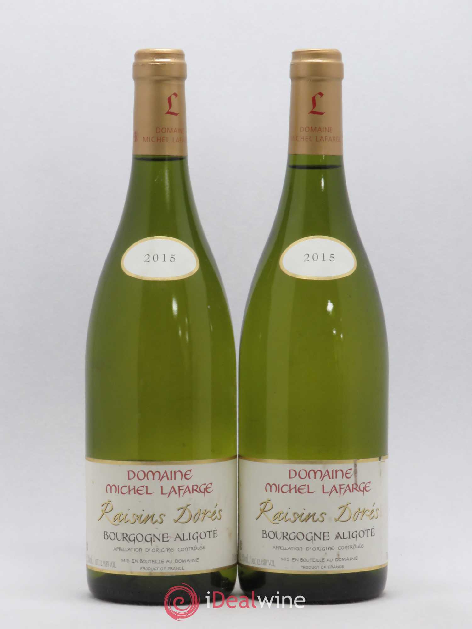 Bourgogne Aligoté Raisins Dorés Domaine Lafarge (sans prix de réserve) 2015 - Posten von 2 Flaschen - 0