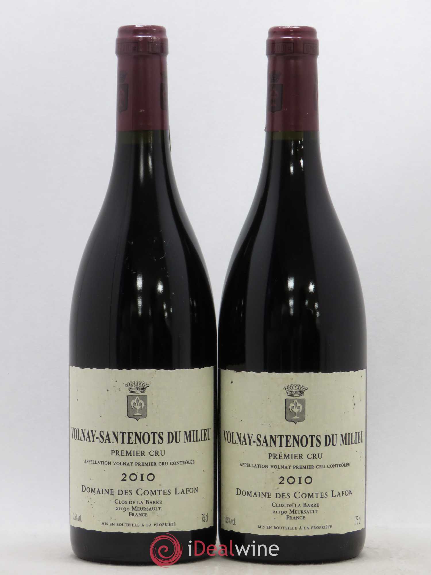 Volnay 1er Cru Santenots du Milieu Comtes Lafon (Domaine des) 2010 - Lot de 2 bouteilles - 0