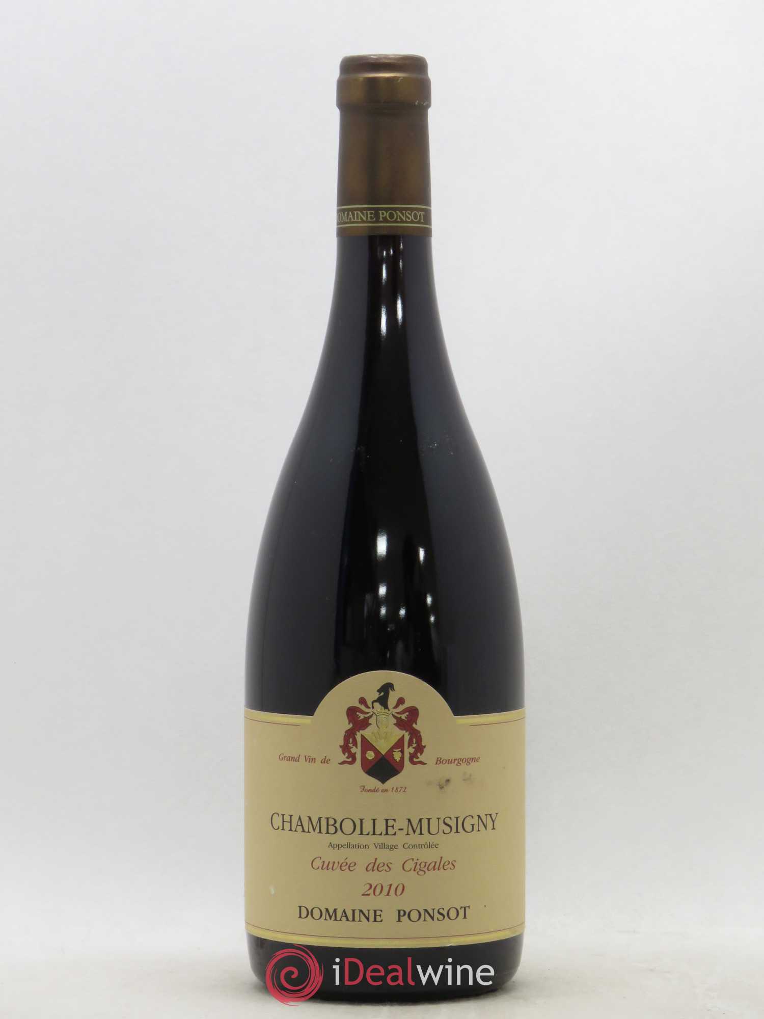 Chambolle-Musigny Cuvée des Cigales Ponsot (Domaine) 2010 - Lot de 1 bouteille - 0