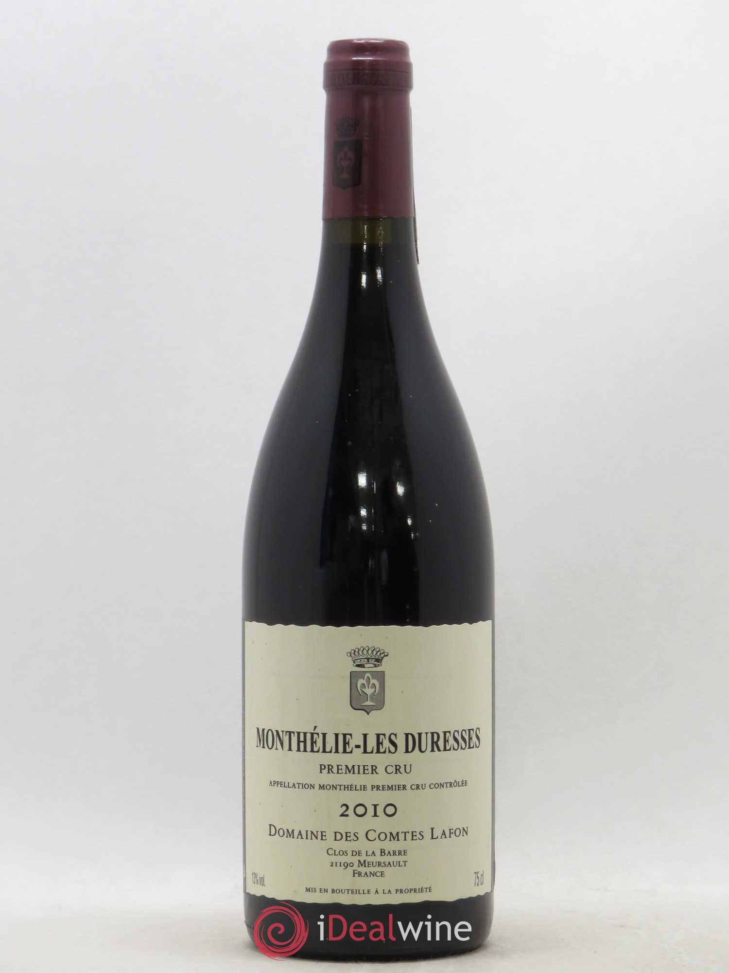 Monthélie 1er Cru Les Duresses Comtes Lafon (Domaine des) 2010 - Lot de 1 bouteille - 0