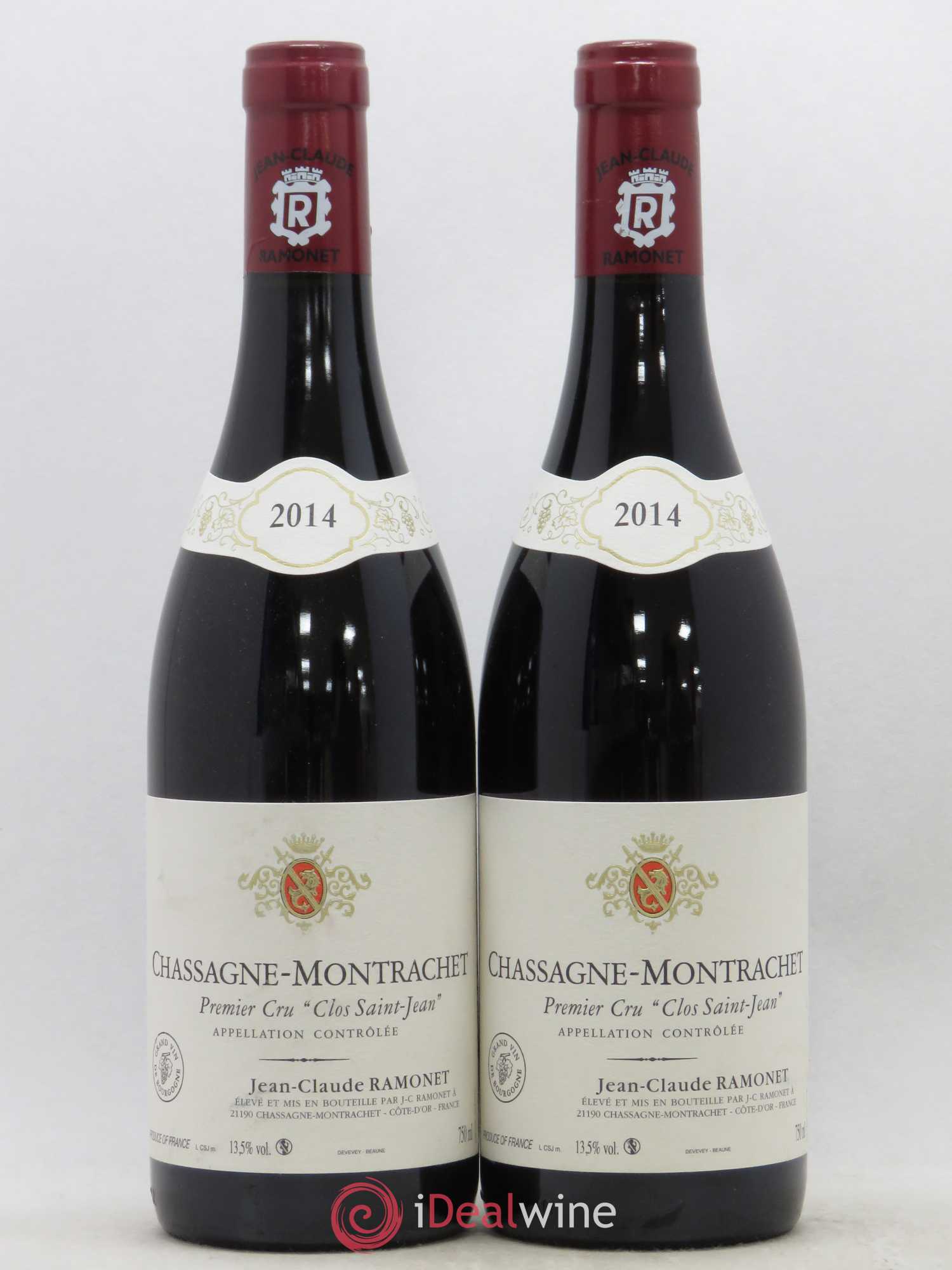 Chassagne-Montrachet 1er Cru Clos Saint-Jean Ramonet (Domaine) (sans prix de réserve) 2014 - Lot de 2 bouteilles - 0