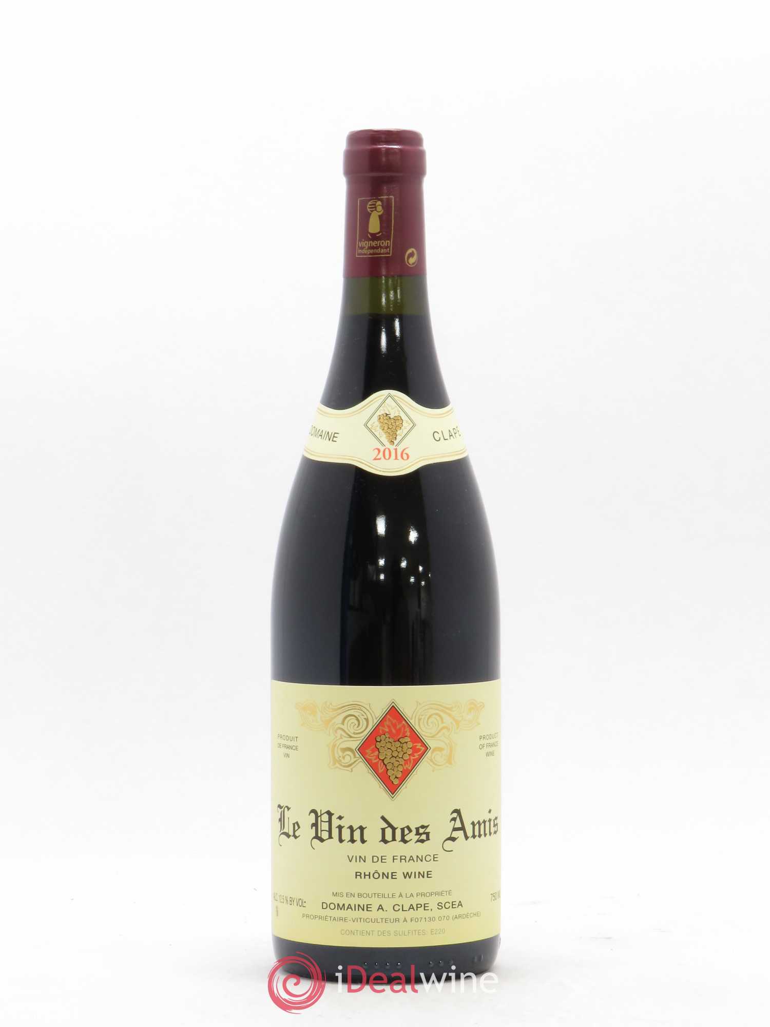 Vin de France Le Vin des Amis Auguste Clape 2016 - Lot de 1 bouteille - 0