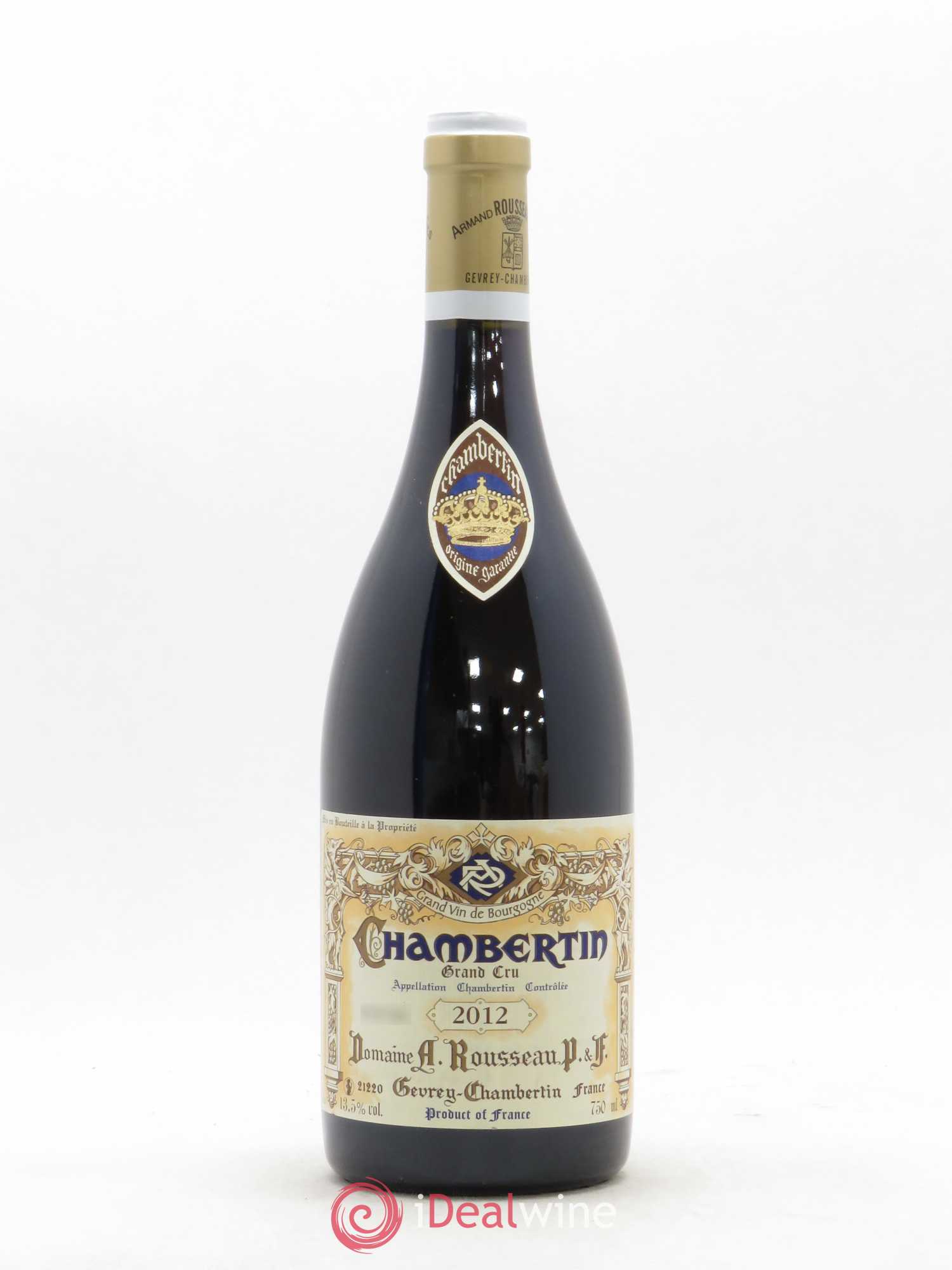 Chambertin Grand Cru Armand Rousseau (Domaine) 2012 - Lot de 1 bouteille - 0