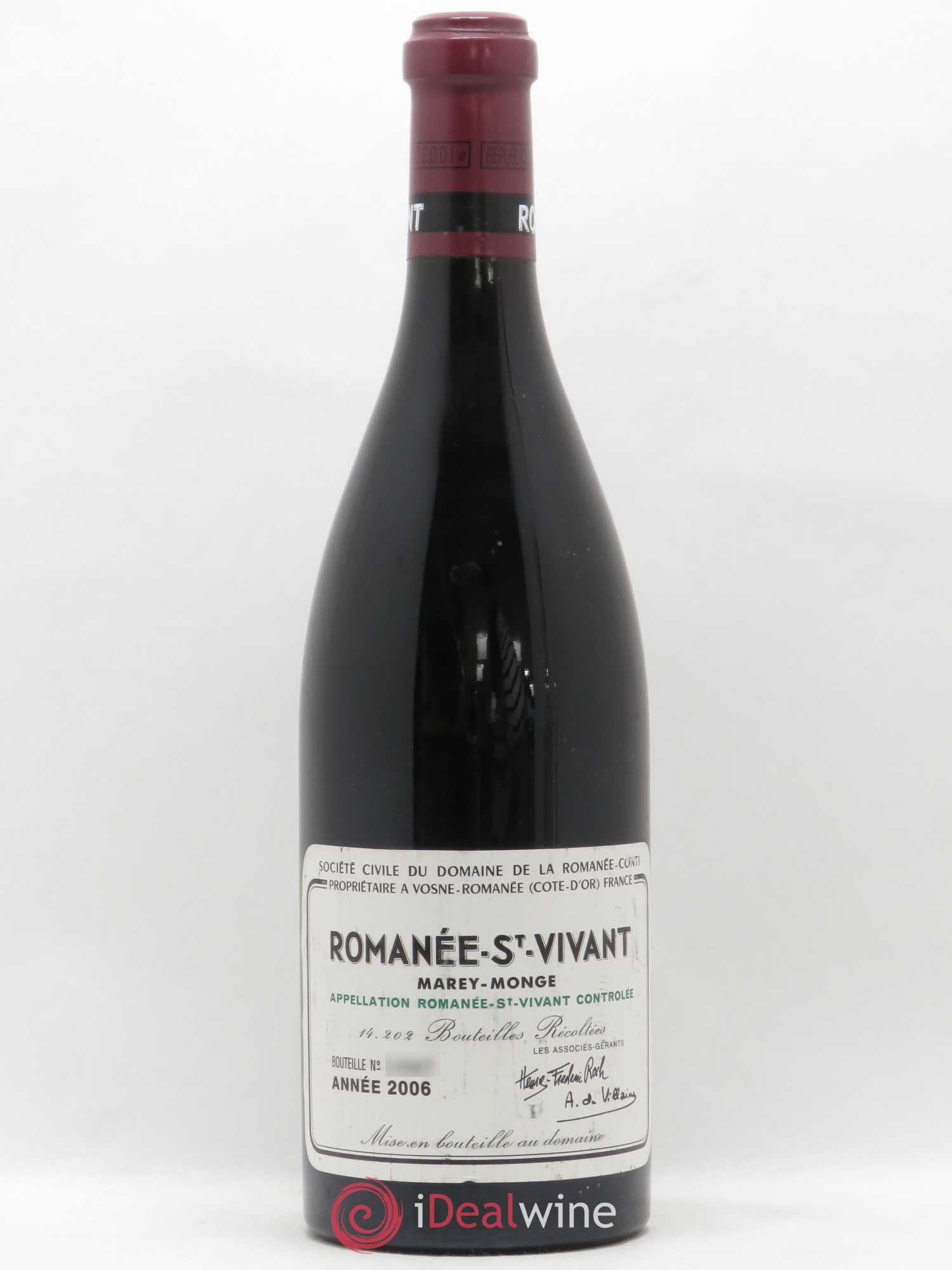 Romanée-Saint-Vivant Grand Cru Domaine de la Romanée-Conti 2006 - Lot de 1 bouteille - 0