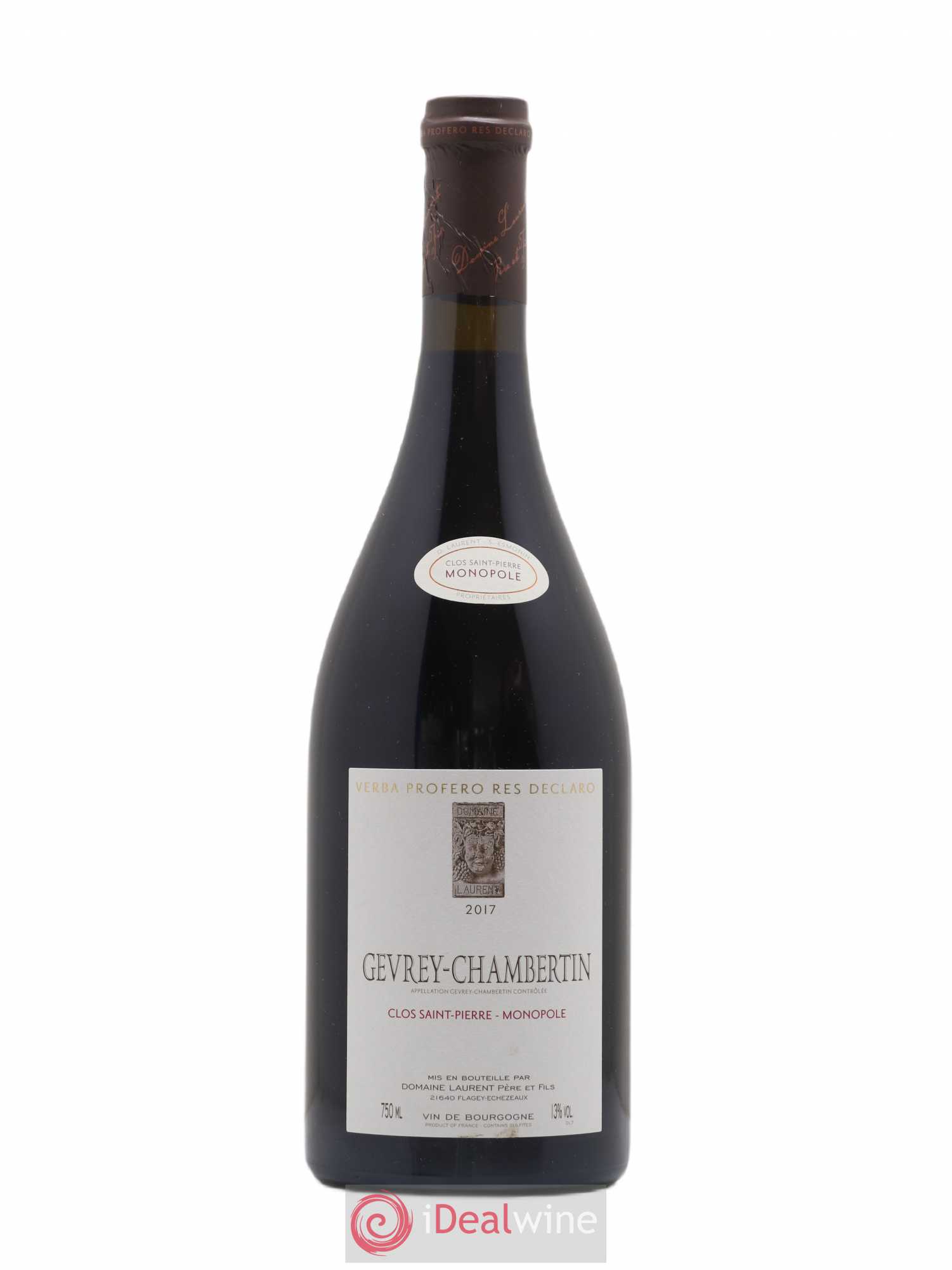 Gevrey-Chambertin Clos Saint Pierre Domaine Laurent Verba Profero Res Declaro (sans prix de réserve) 2017 - Posten von 1 Flasche - 0