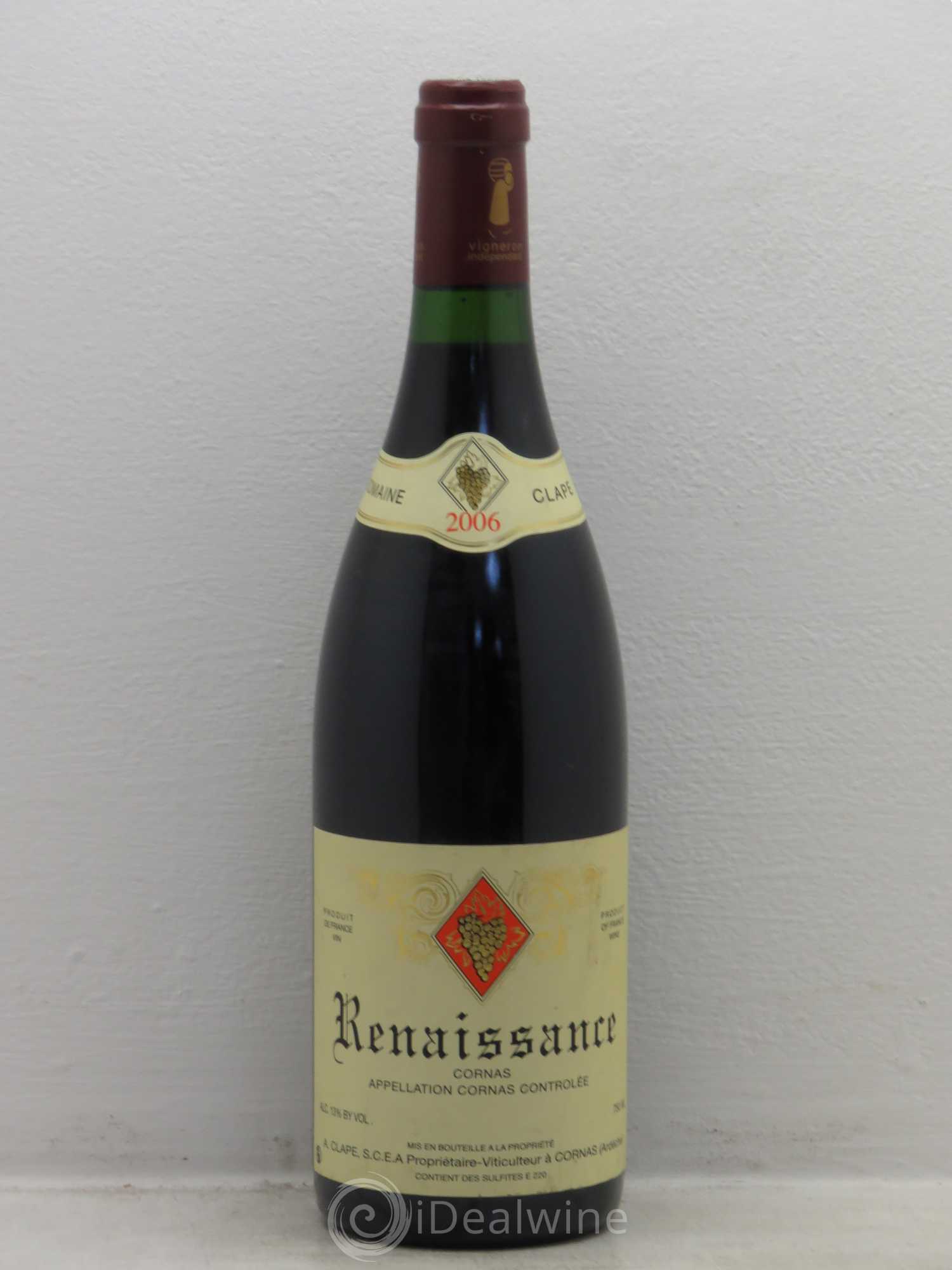 Cornas Renaissance Auguste Clape 2006 - Lot de 1 bouteille - 0