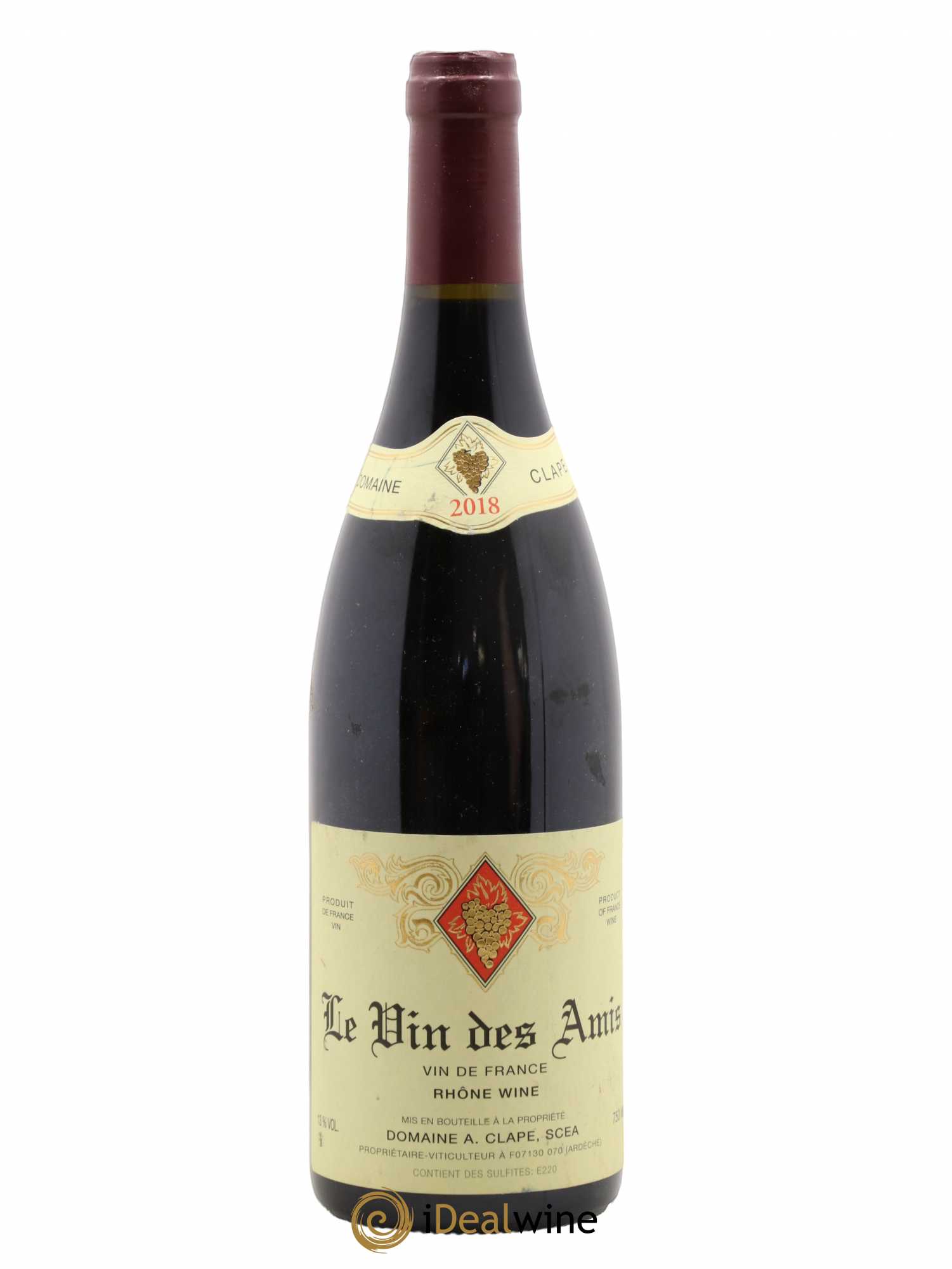 Vin de France Le Vin des Amis Auguste Clape 2018 - Lot de 1 bouteille - 0