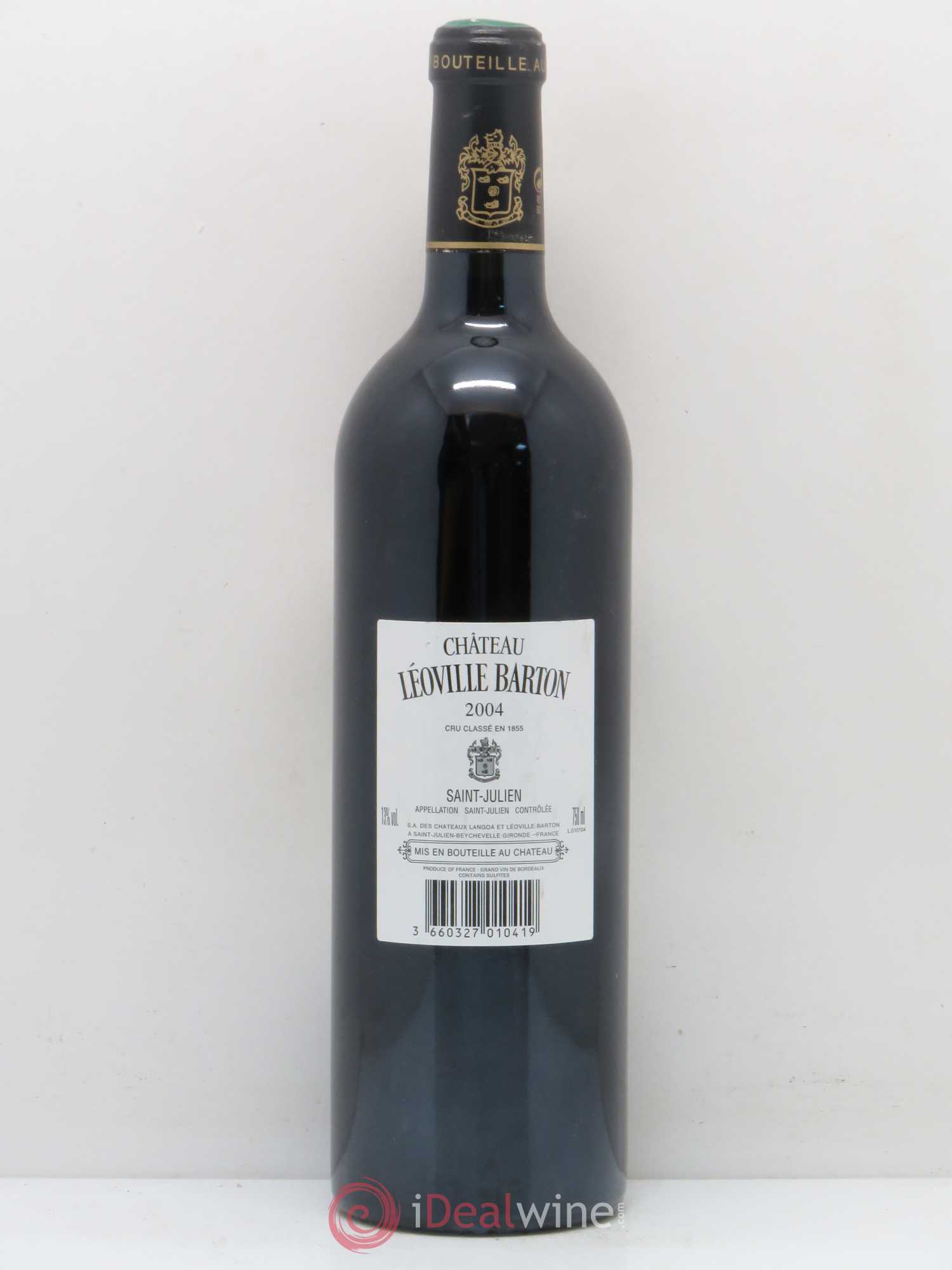 Château Léoville Barton 2ème Grand Cru Classé 2004 - Lot de 1 bouteille - 1