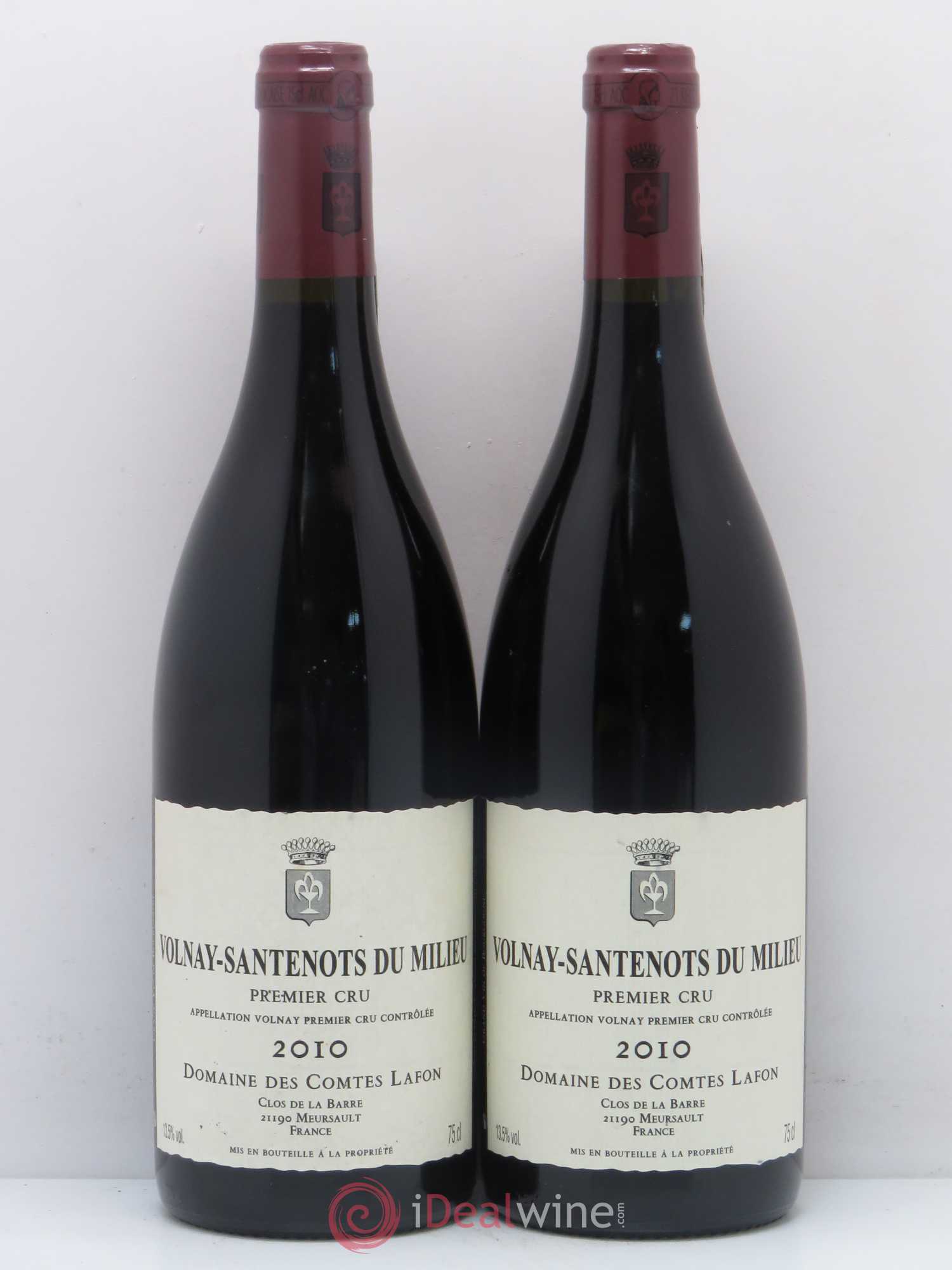 Volnay 1er Cru Santenots du Milieu Comtes Lafon (Domaine des) 2010 - Lot de 2 bouteilles - 0