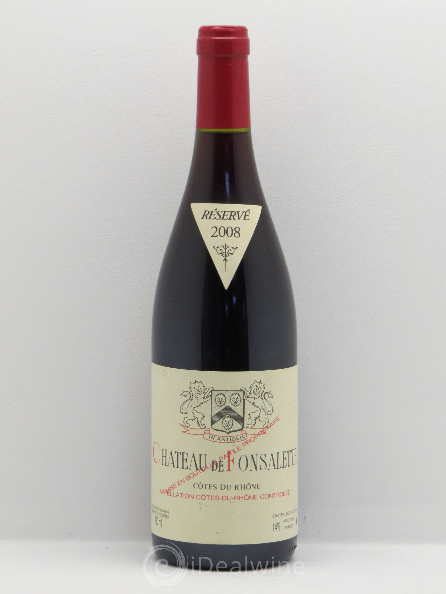 Côtes-du-Rhône Château de Fonsalette Emmanuel Reynaud 2008 - Lot de 1 bouteille - 0