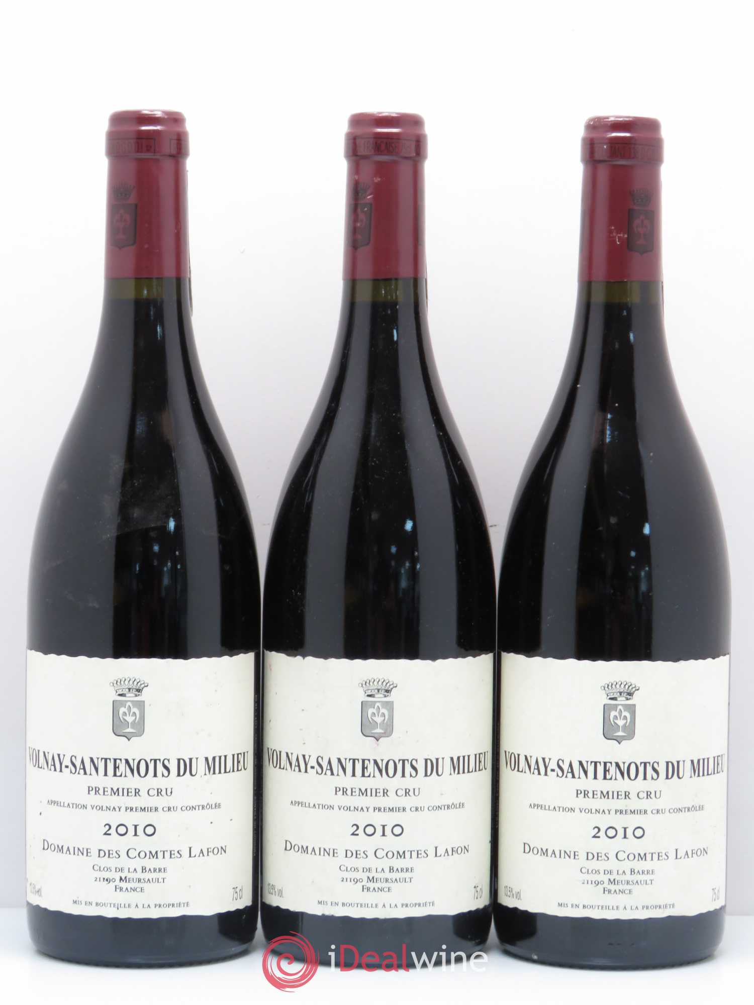 Volnay 1er Cru Santenots du Milieu Comtes Lafon (Domaine des) 2010 - Lot de 3 bouteilles - 0