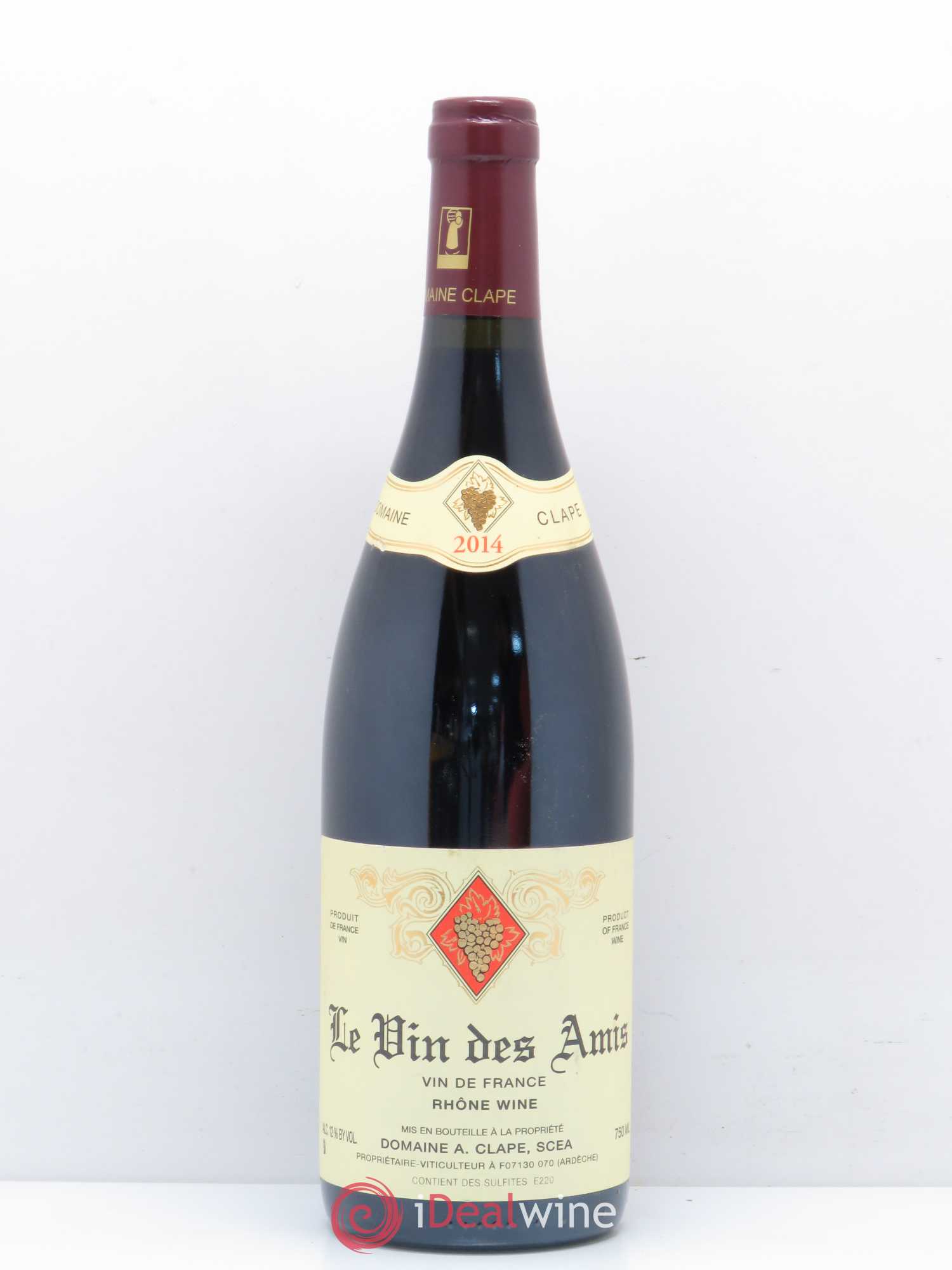 Vin de France Le Vin des Amis Auguste Clape 2014 - Lot de 1 bouteille - 0