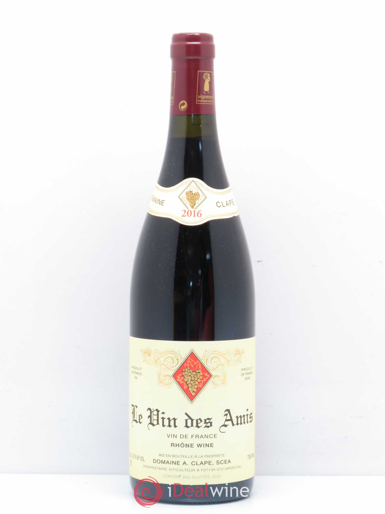 Vin de France Le Vin des Amis Auguste Clape 2016 - Lot de 1 bouteille - 0