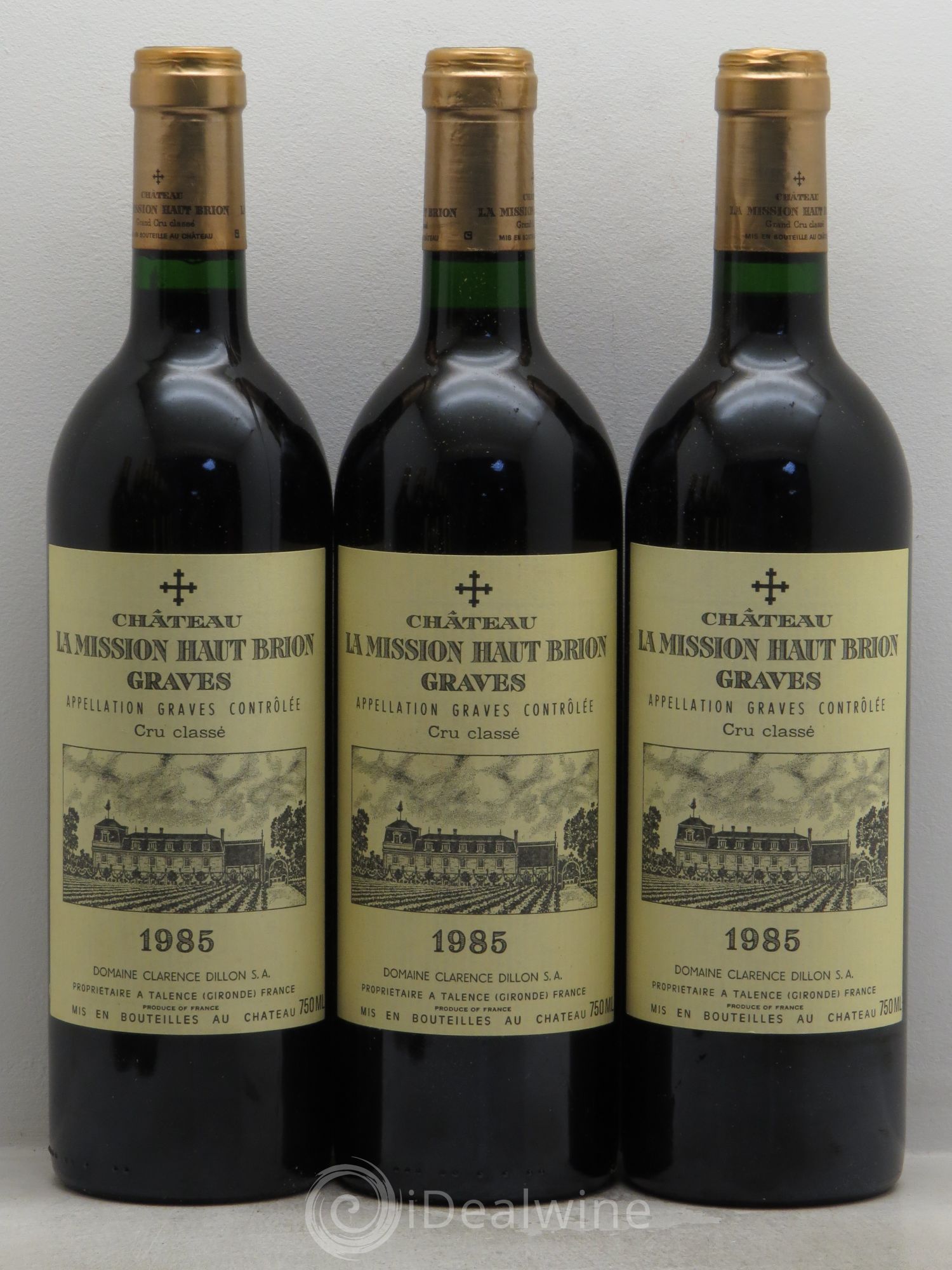 Château la Mission Haut-Brion Cru Classé de Graves 1985 - Lot de 12 bouteilles - 1