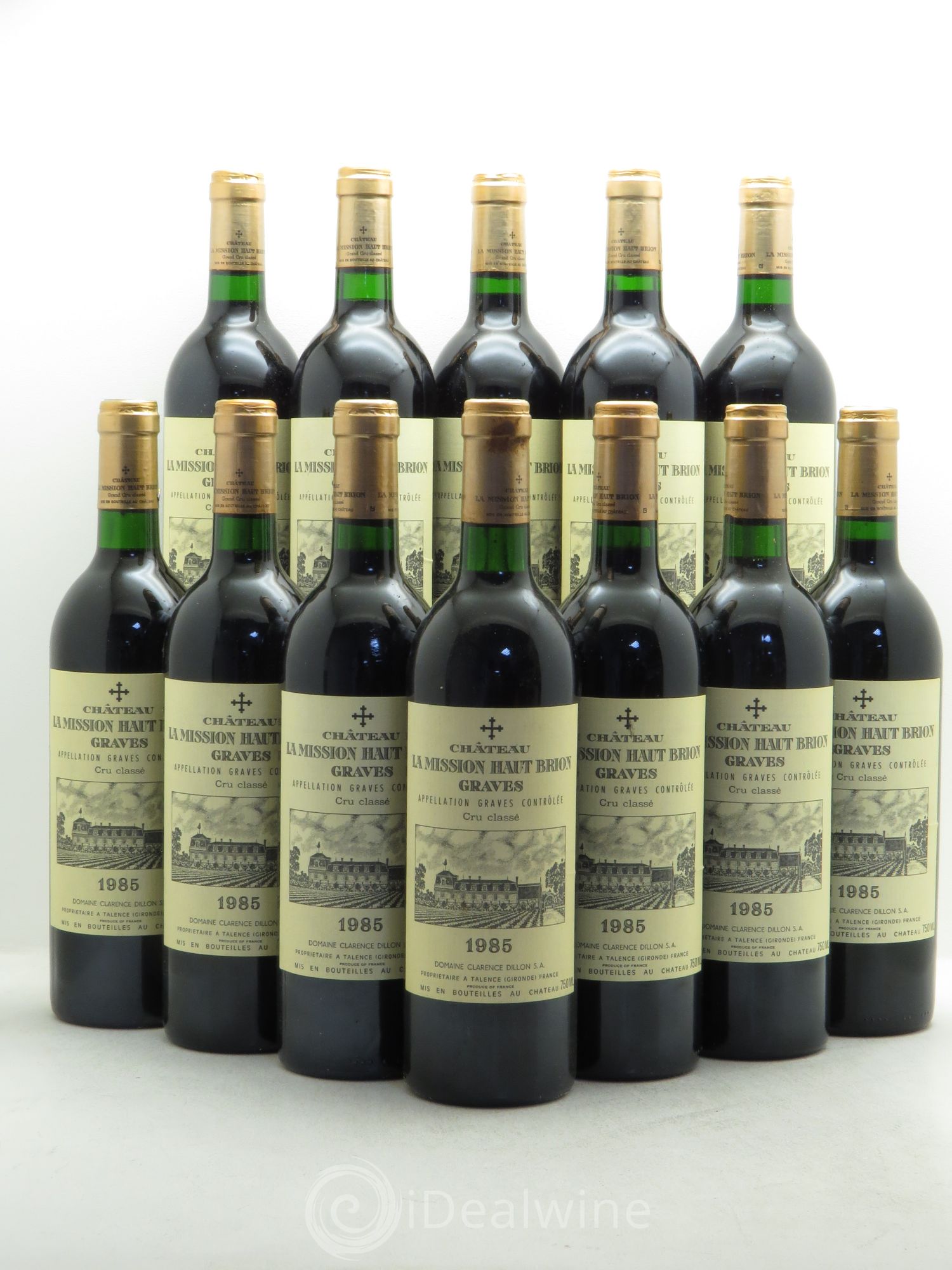 Château la Mission Haut-Brion Cru Classé de Graves 1985 - Lot de 12 bouteilles - 0