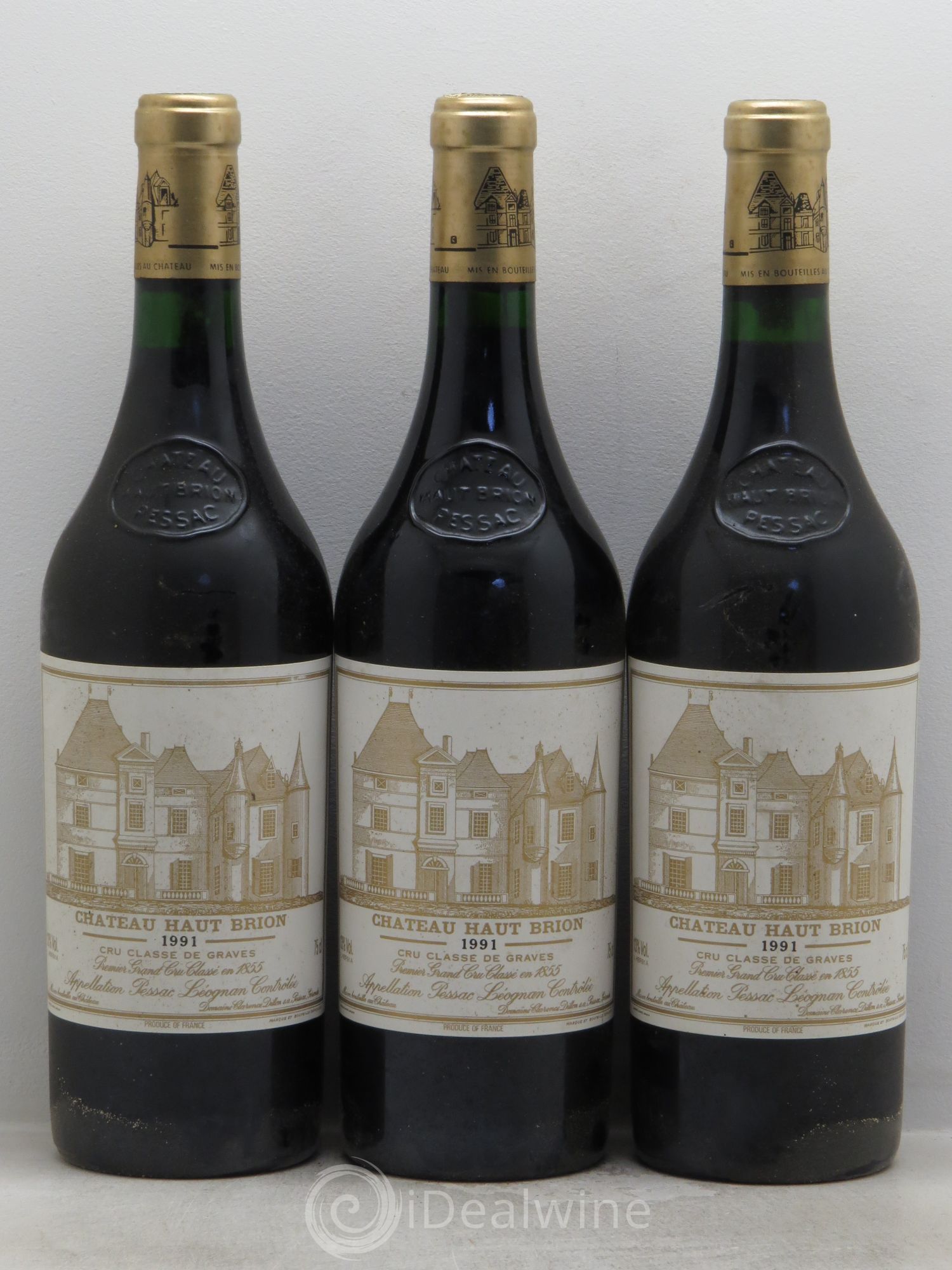 Château Haut Brion 1er Grand Cru Classé 1991 - Lot de 3 bouteilles - 0