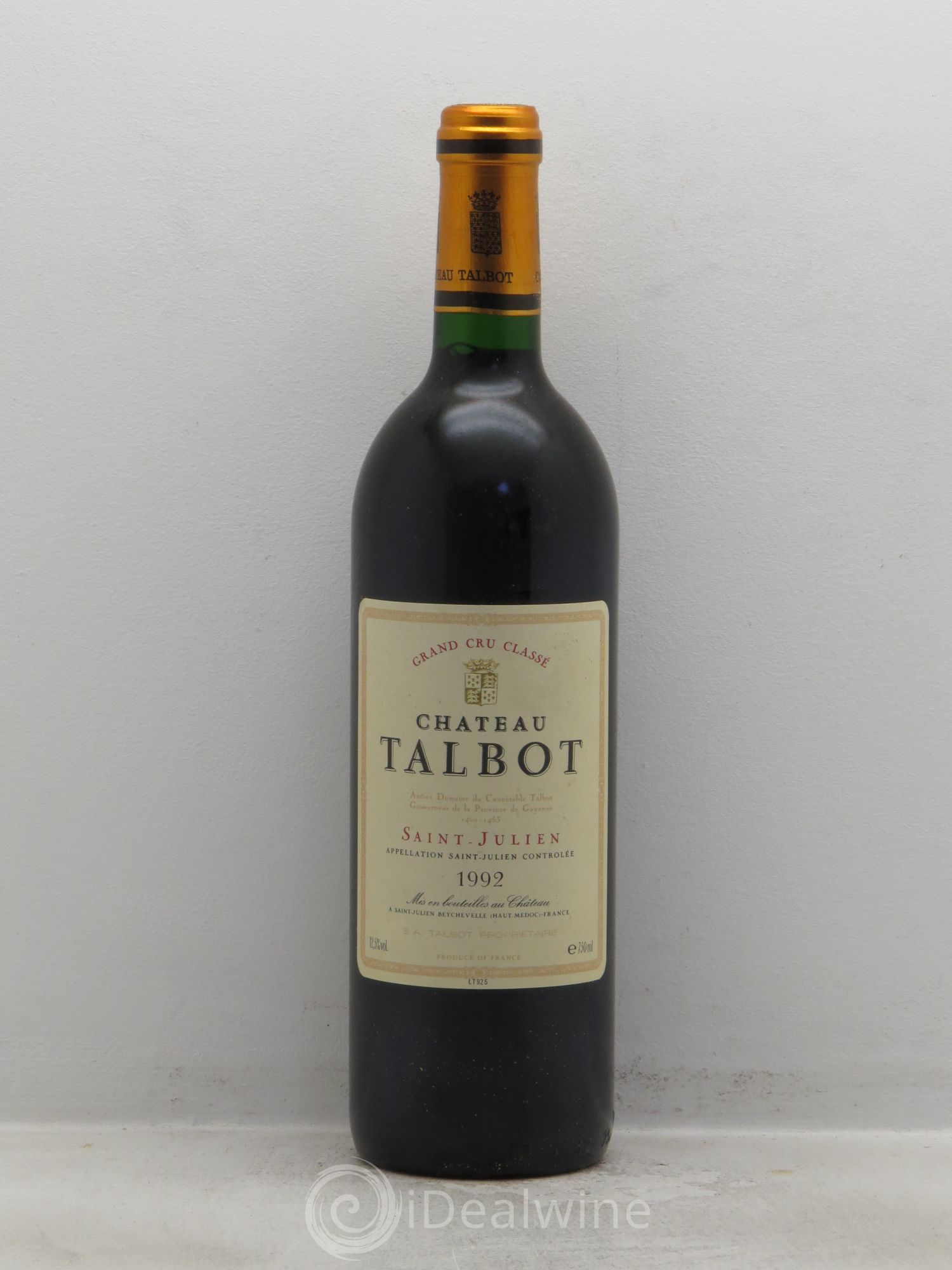 Château Talbot 4ème Grand Cru Classé 1992 - Lot de 12 bouteilles - 0
