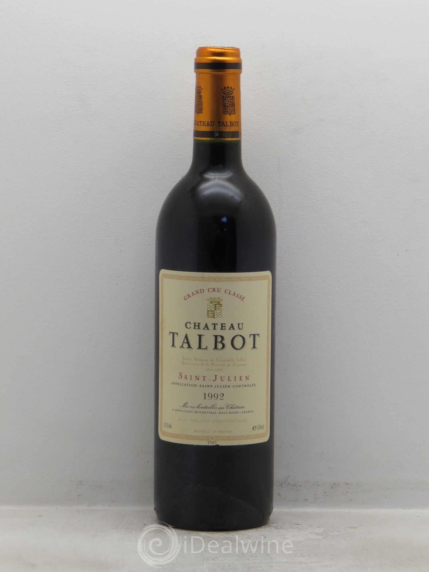 Château Talbot 4ème Grand Cru Classé 1992 - Lot de 1 bouteille - 0