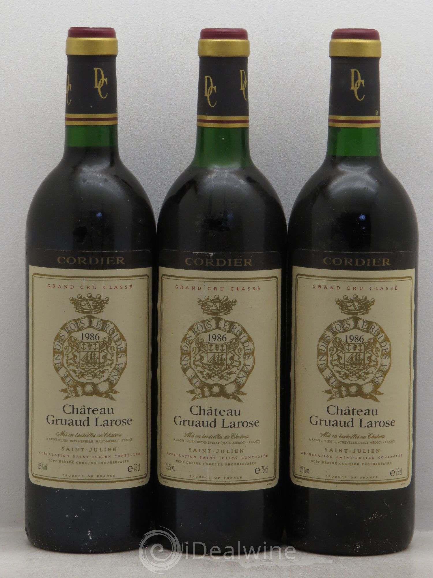 Château Gruaud Larose 2ème Grand Cru Classé 1986 - Lot de 3 bouteilles - 0