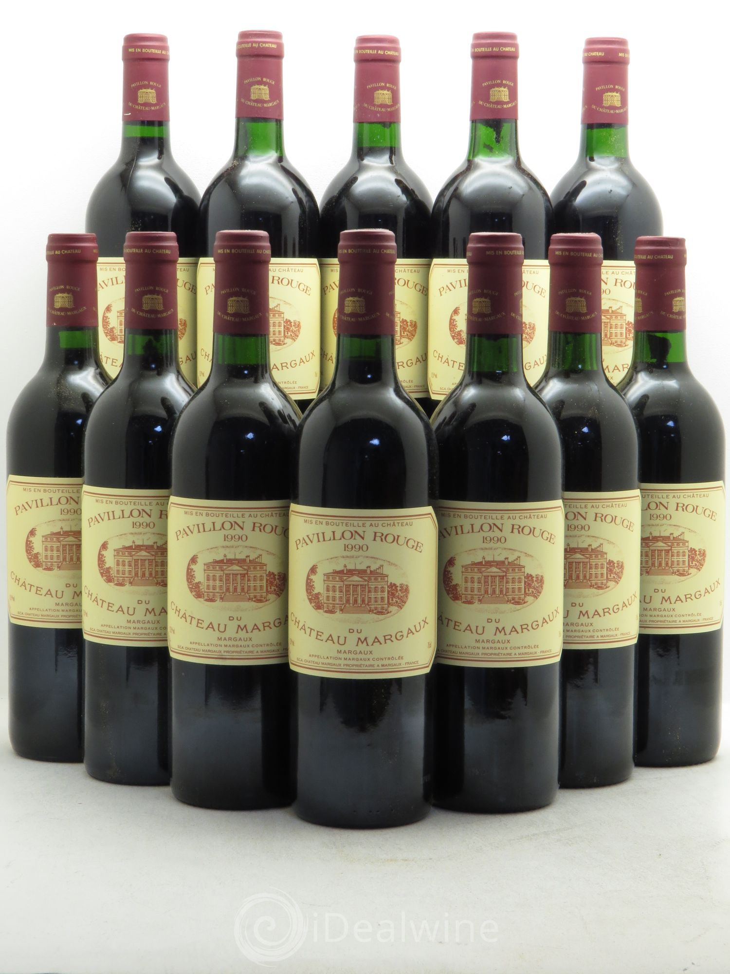 Pavillon Rouge du Château Margaux Second Vin 1990 - Lot de 12 bouteilles - 0